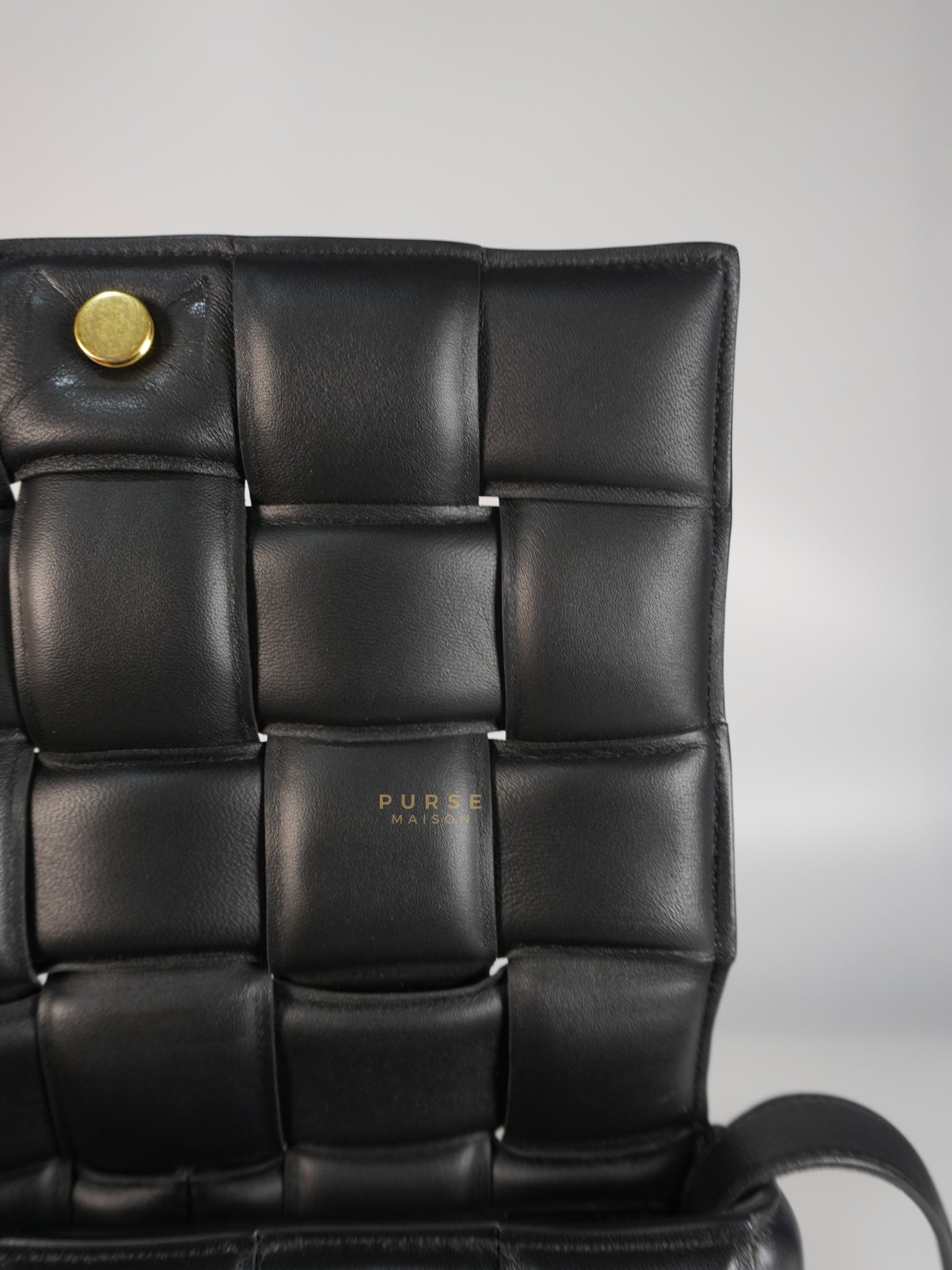 Cassette Padded in Black Small Intrecciato Leather Crossbody Bag | Purse Maison Luxury Bags Shop