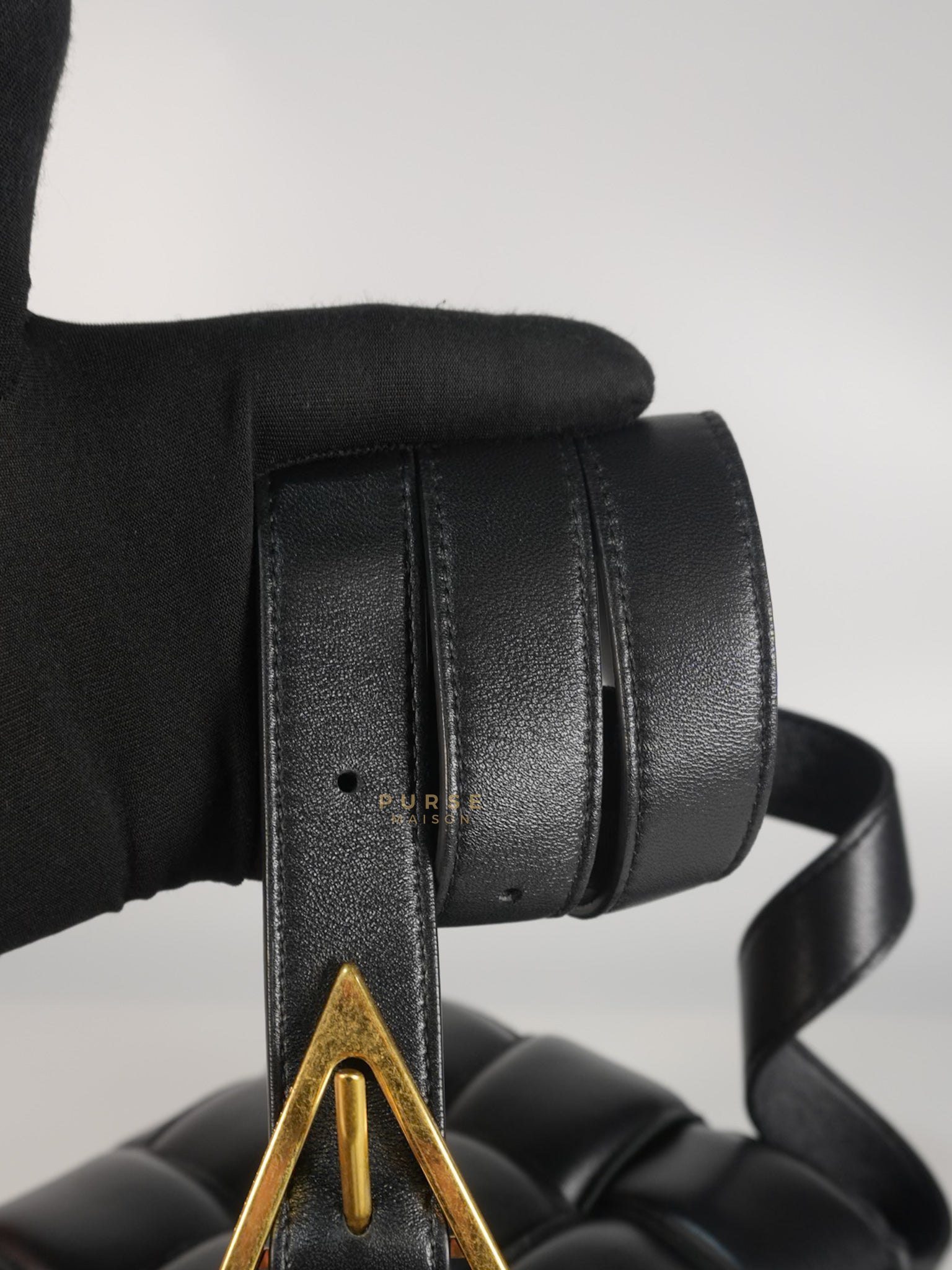 Cassette Padded in Black Small Intrecciato Leather Crossbody Bag | Purse Maison Luxury Bags Shop