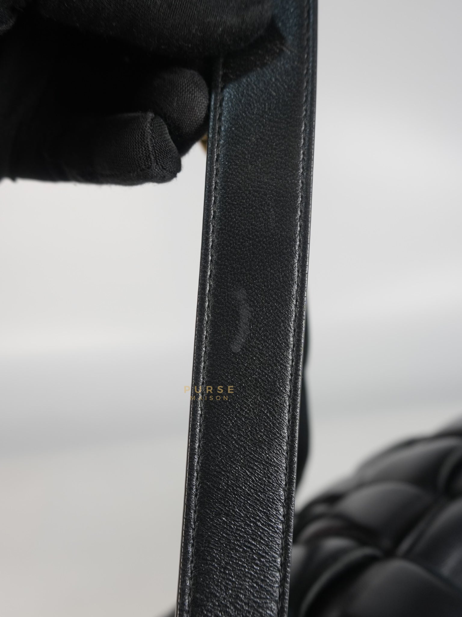 Cassette Padded in Black Small Intrecciato Leather Crossbody Bag | Purse Maison Luxury Bags Shop