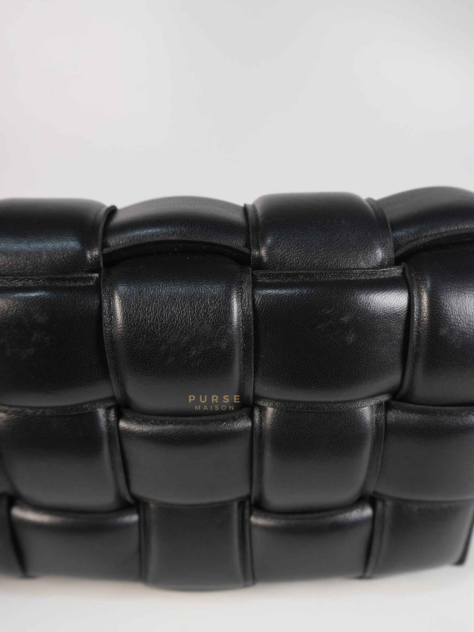 Cassette Padded in Black Small Intrecciato Leather Crossbody Bag | Purse Maison Luxury Bags Shop