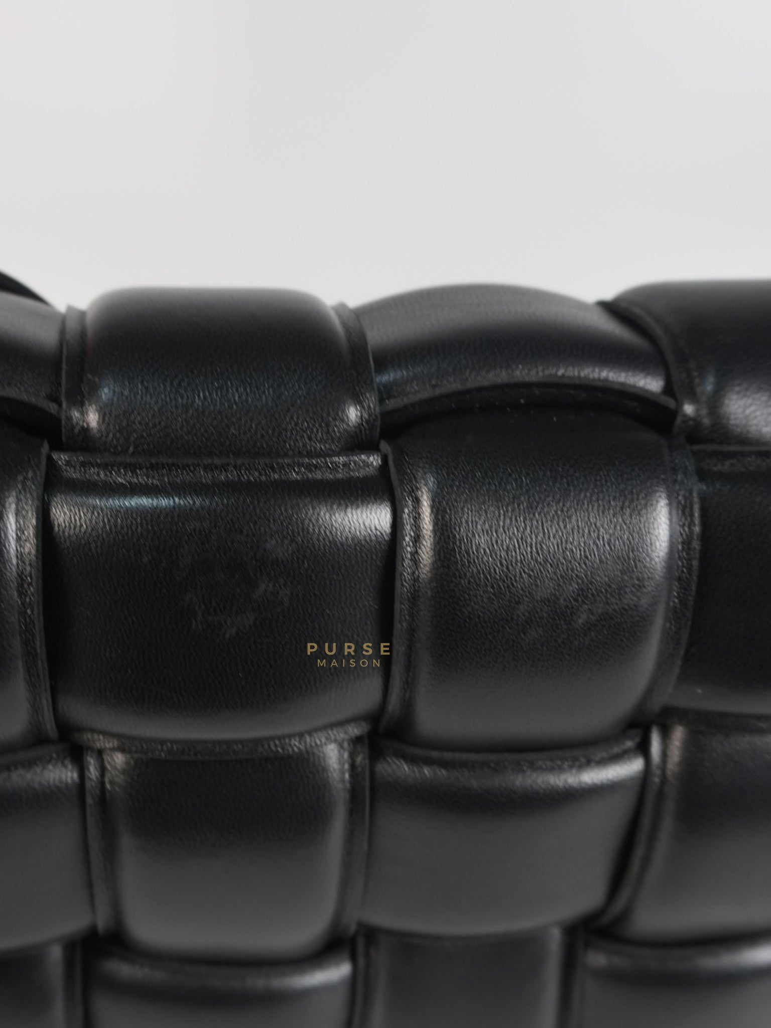 Cassette Padded in Black Small Intrecciato Leather Crossbody Bag | Purse Maison Luxury Bags Shop