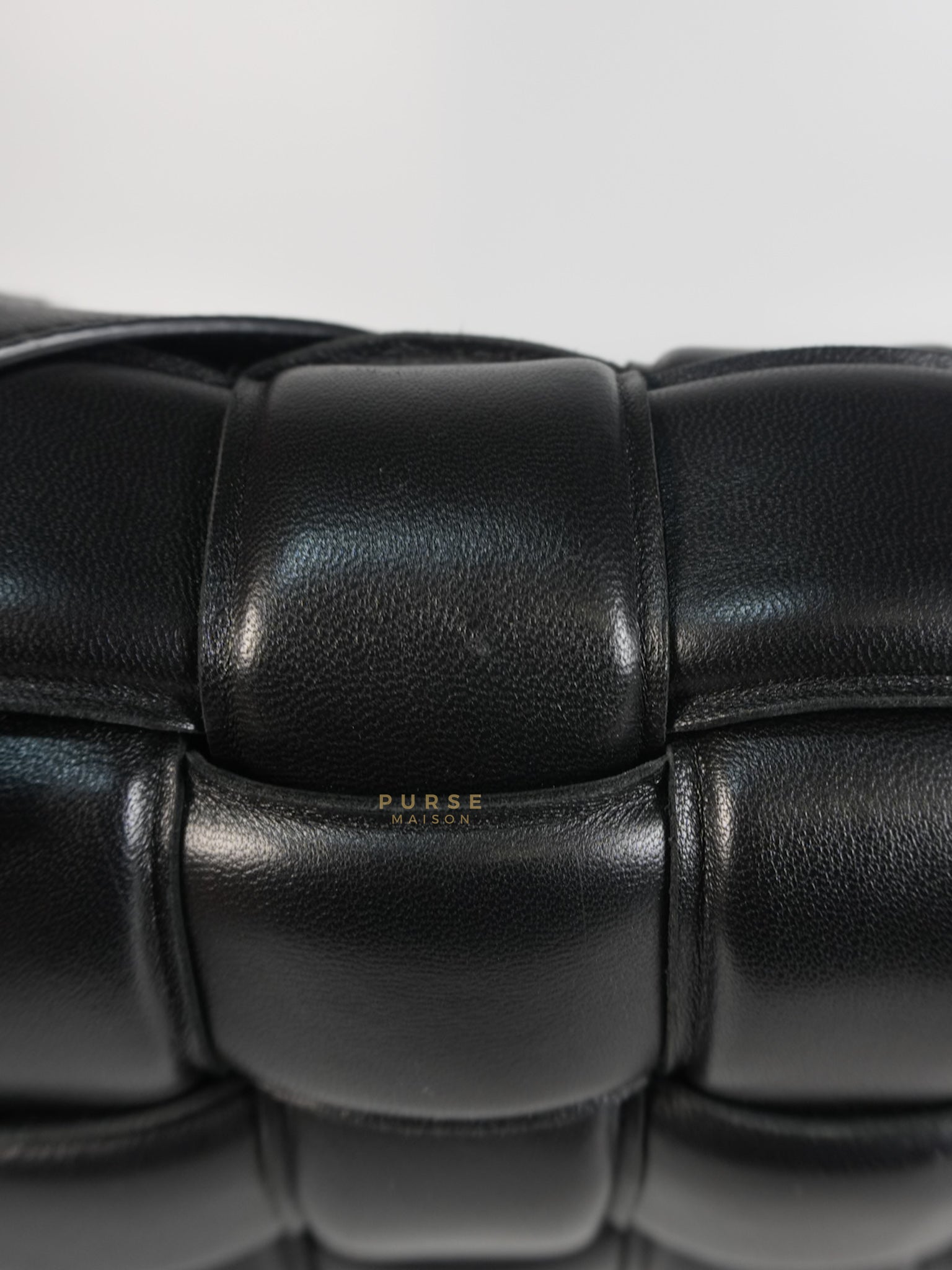 Cassette Padded in Black Small Intrecciato Leather Crossbody Bag | Purse Maison Luxury Bags Shop