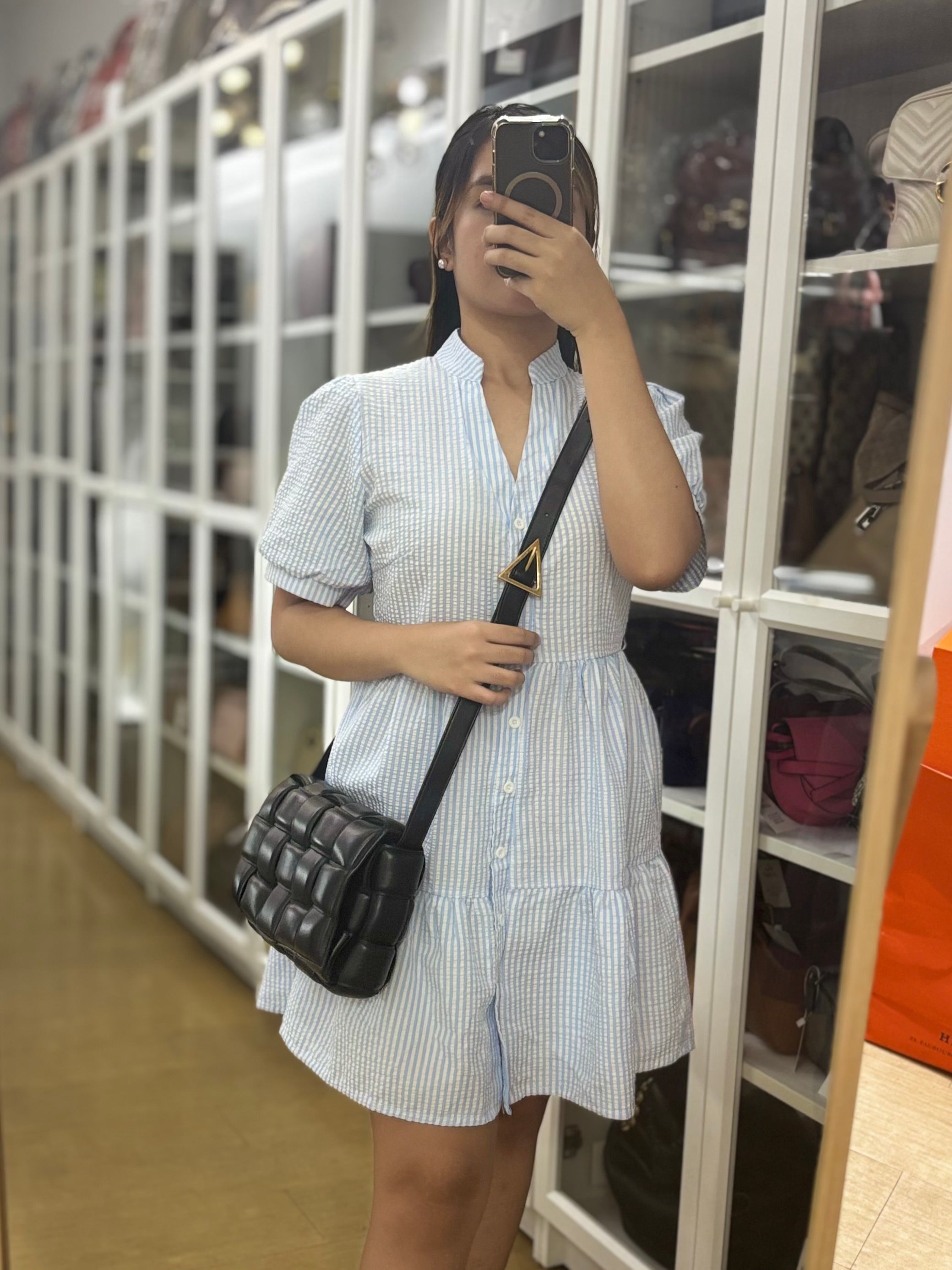 Cassette Padded in Black Small Intrecciato Leather Crossbody Bag | Purse Maison Luxury Bags Shop
