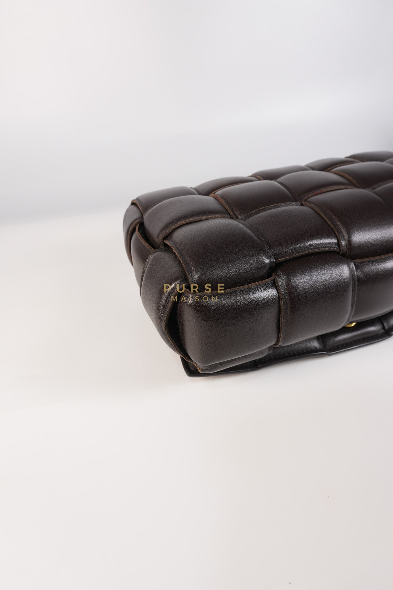 Cassette Padded in Brown Intrecciato Leather Crossbody Bag | Purse Maison Luxury Bags Shop