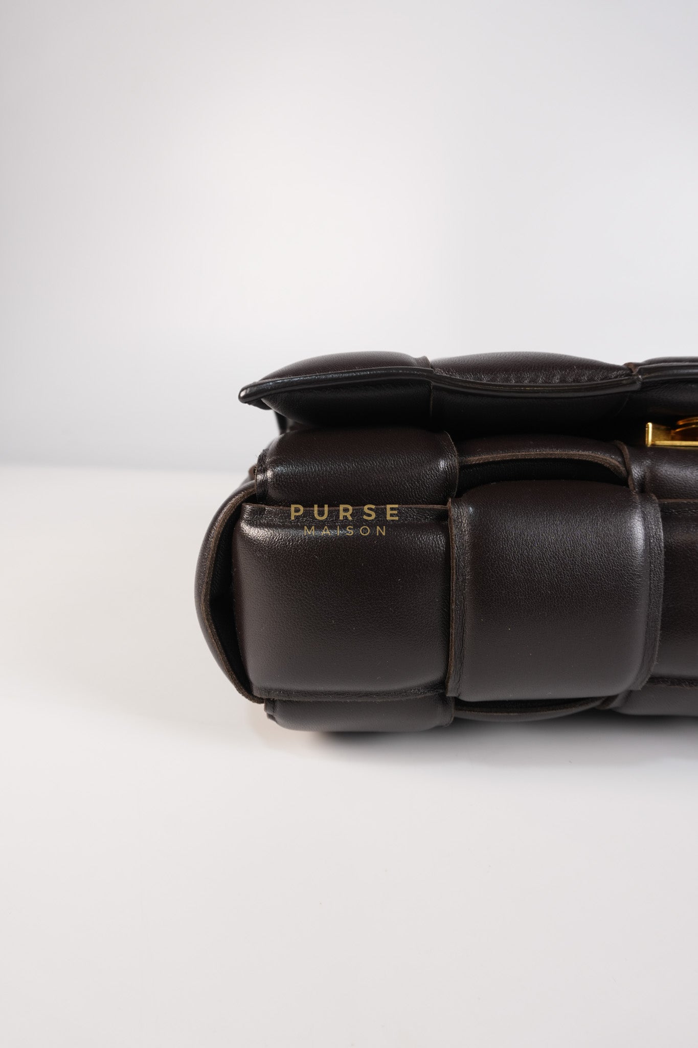 Cassette Padded in Brown Intrecciato Leather Crossbody Bag | Purse Maison Luxury Bags Shop
