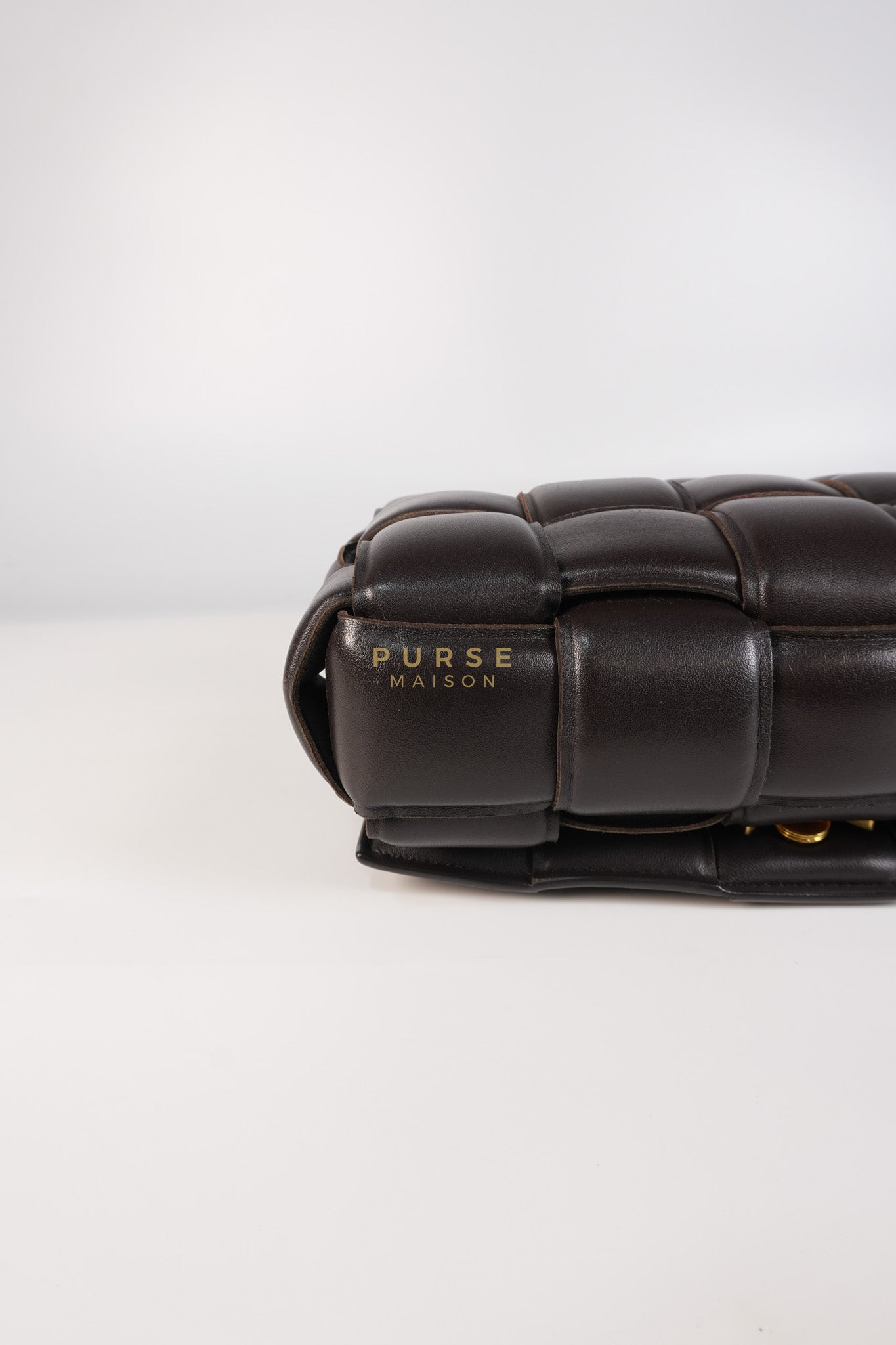 Cassette Padded in Brown Intrecciato Leather Crossbody Bag | Purse Maison Luxury Bags Shop