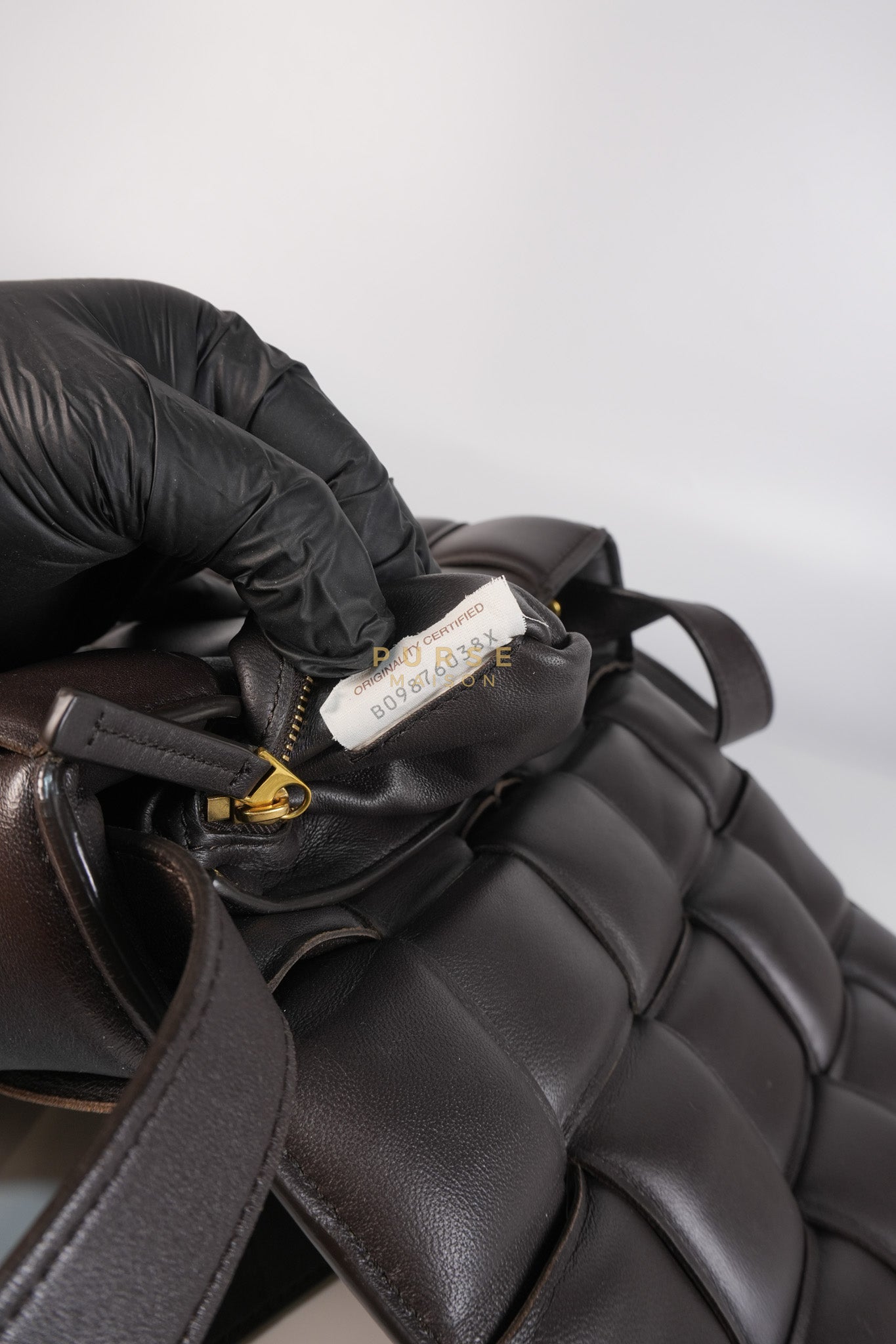 Cassette Padded in Brown Intrecciato Leather Crossbody Bag | Purse Maison Luxury Bags Shop
