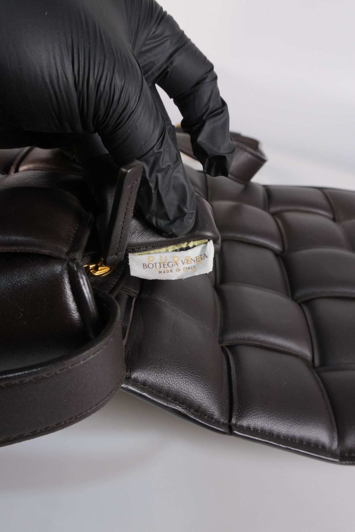 Cassette Padded in Brown Intrecciato Leather Crossbody Bag | Purse Maison Luxury Bags Shop
