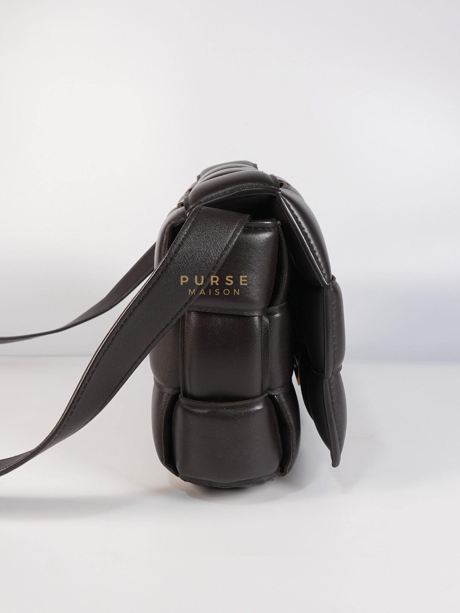 Cassette Padded in Brown Intrecciato Leather Crossbody Bag | Purse Maison Luxury Bags Shop