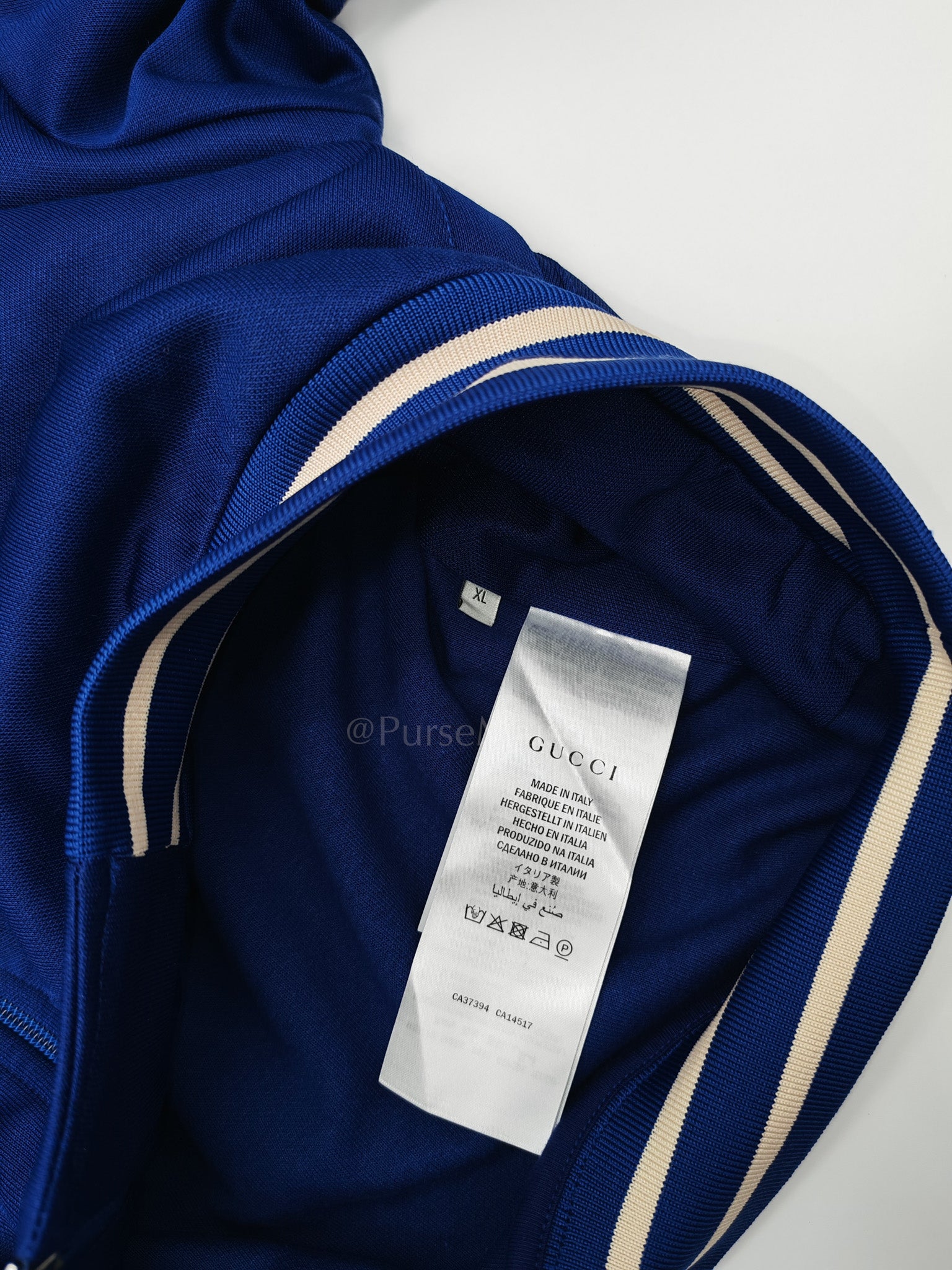 Casual GG Logo Hoodie in Blue Size XL | Purse Maison Luxury Bags Shop