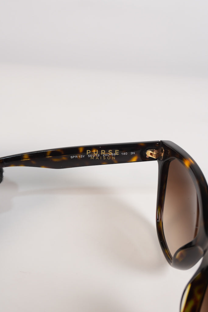 Cat Eye Sunglasses SPR 15V in Black/Brown Tortoise | Purse Maison Luxury Bags Shop