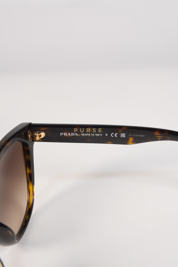 Cat Eye Sunglasses SPR 15V in Black/Brown Tortoise | Purse Maison Luxury Bags Shop