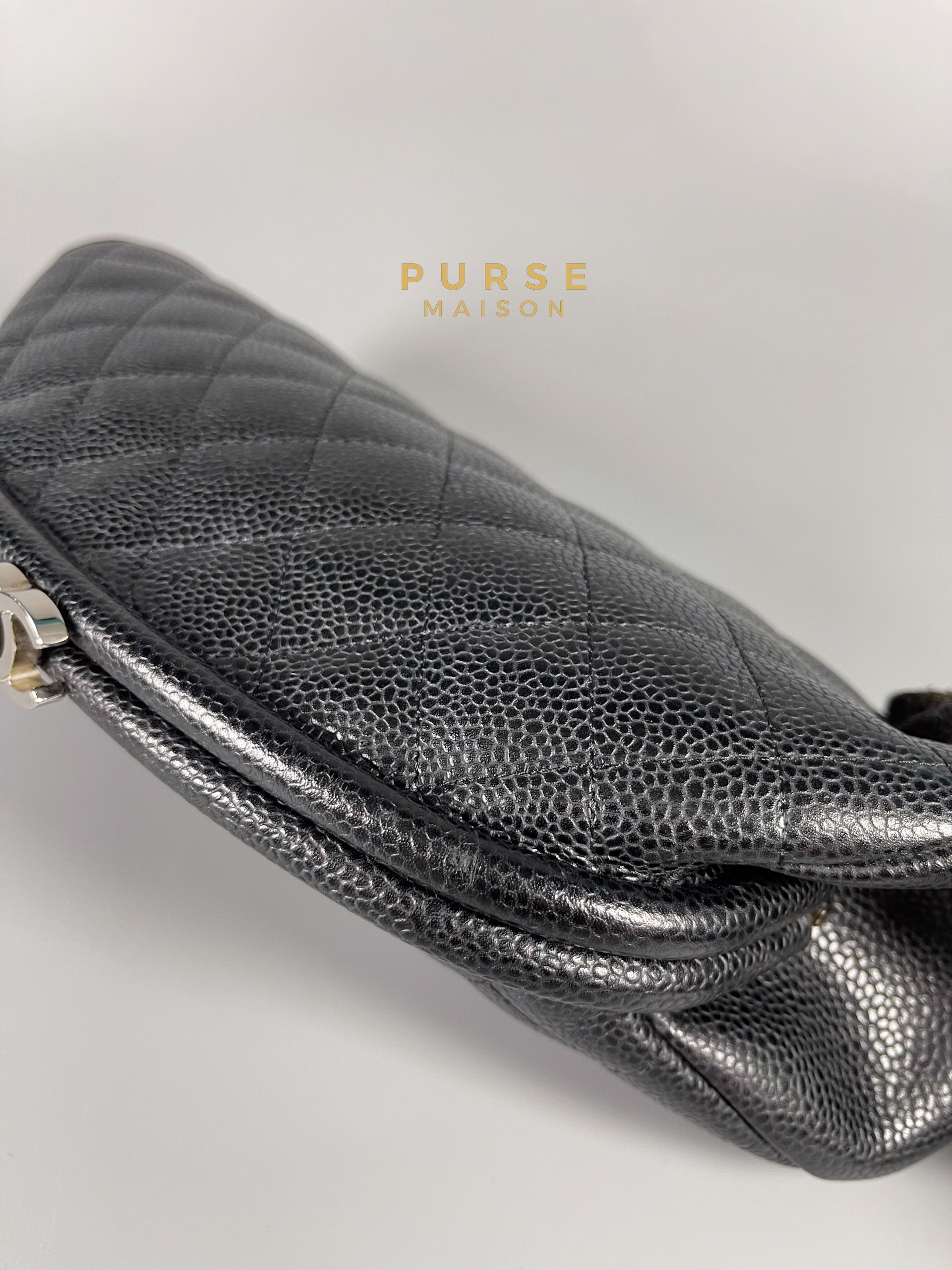 Chanel CC Clutch in Black Quilted Caviar Series 13 | Purse Maison Luxury Bags Shop