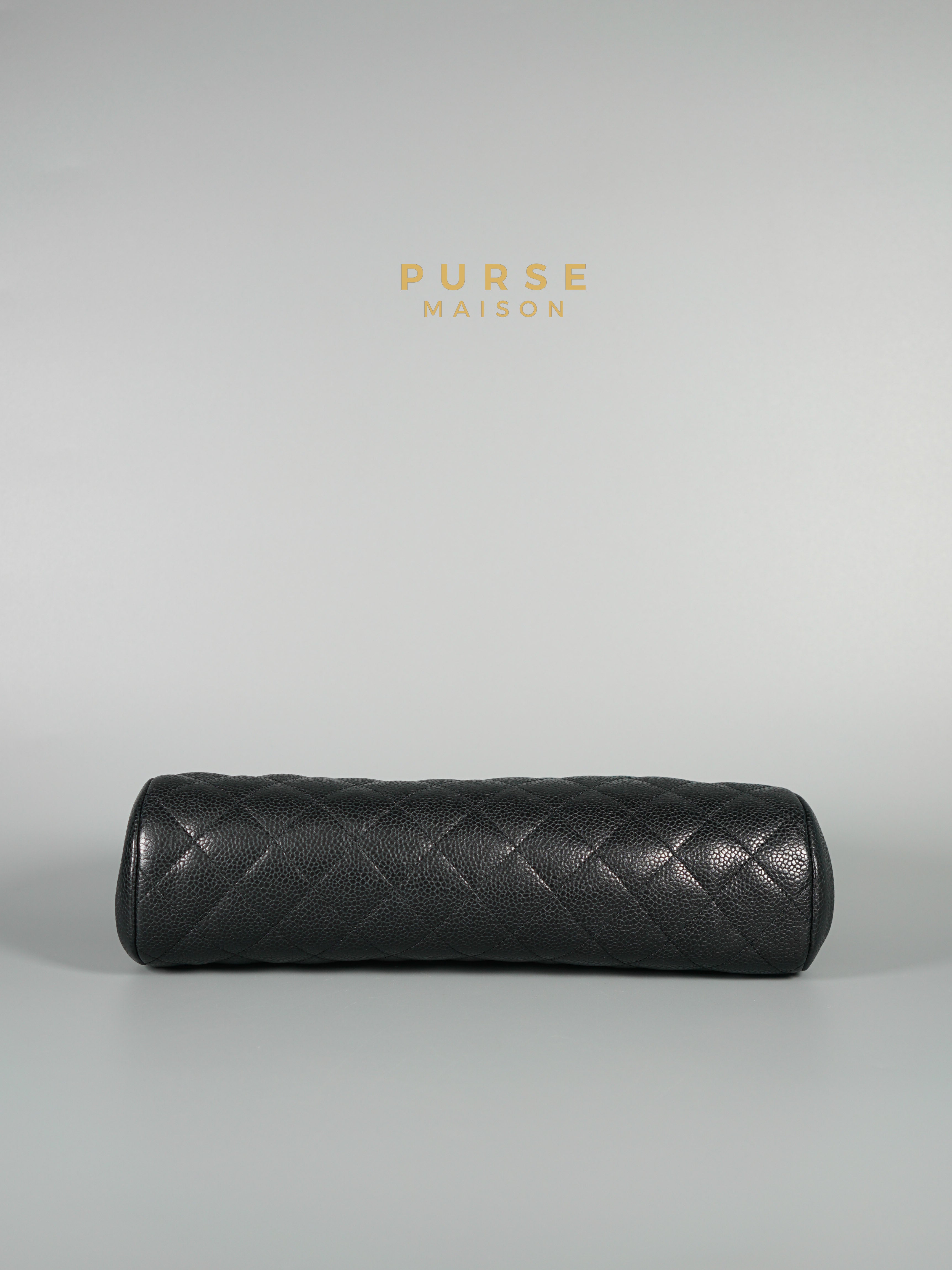 Chanel CC Clutch in Black Quilted Caviar Series 13 | Purse Maison Luxury Bags Shop