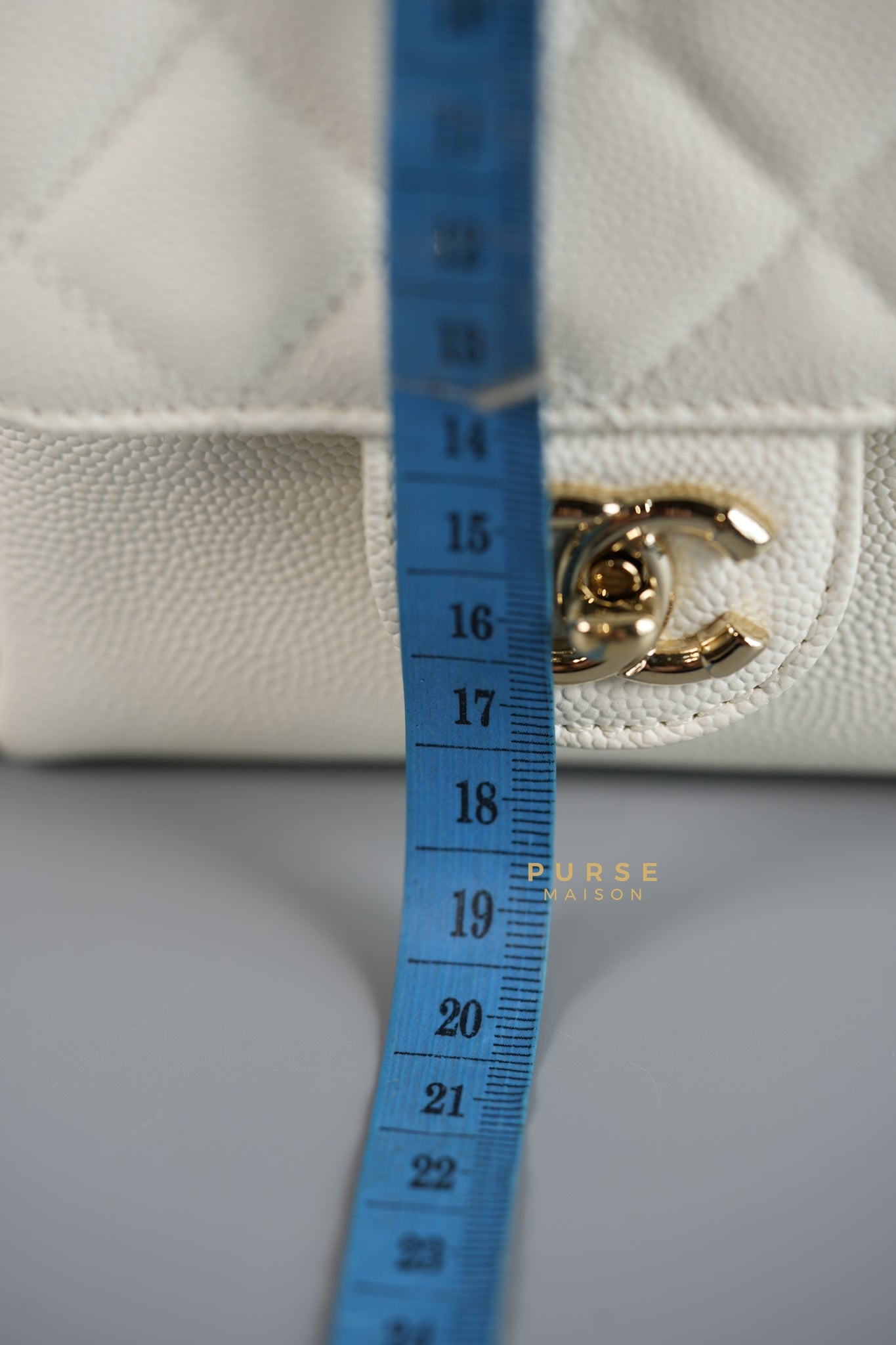 CC Day Backpack Small in Ivory Quilted Caviar Leather & Light Gold Hardware Series 26 | Purse Maison Luxury Bags Shop