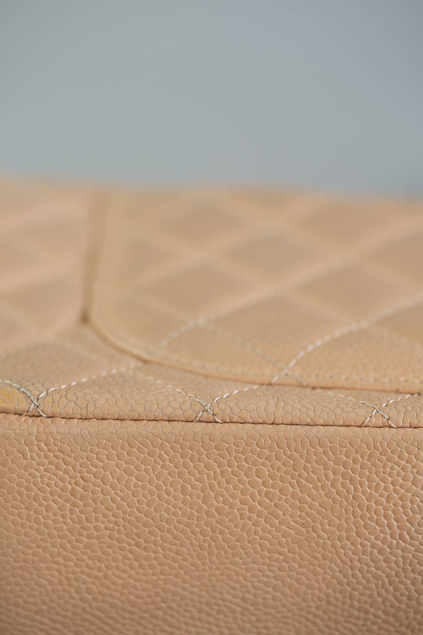 CC Filigree Flap in Light Beige Caviar and Gold Hardware Series 24 | Purse Maison Luxury Bags Shop