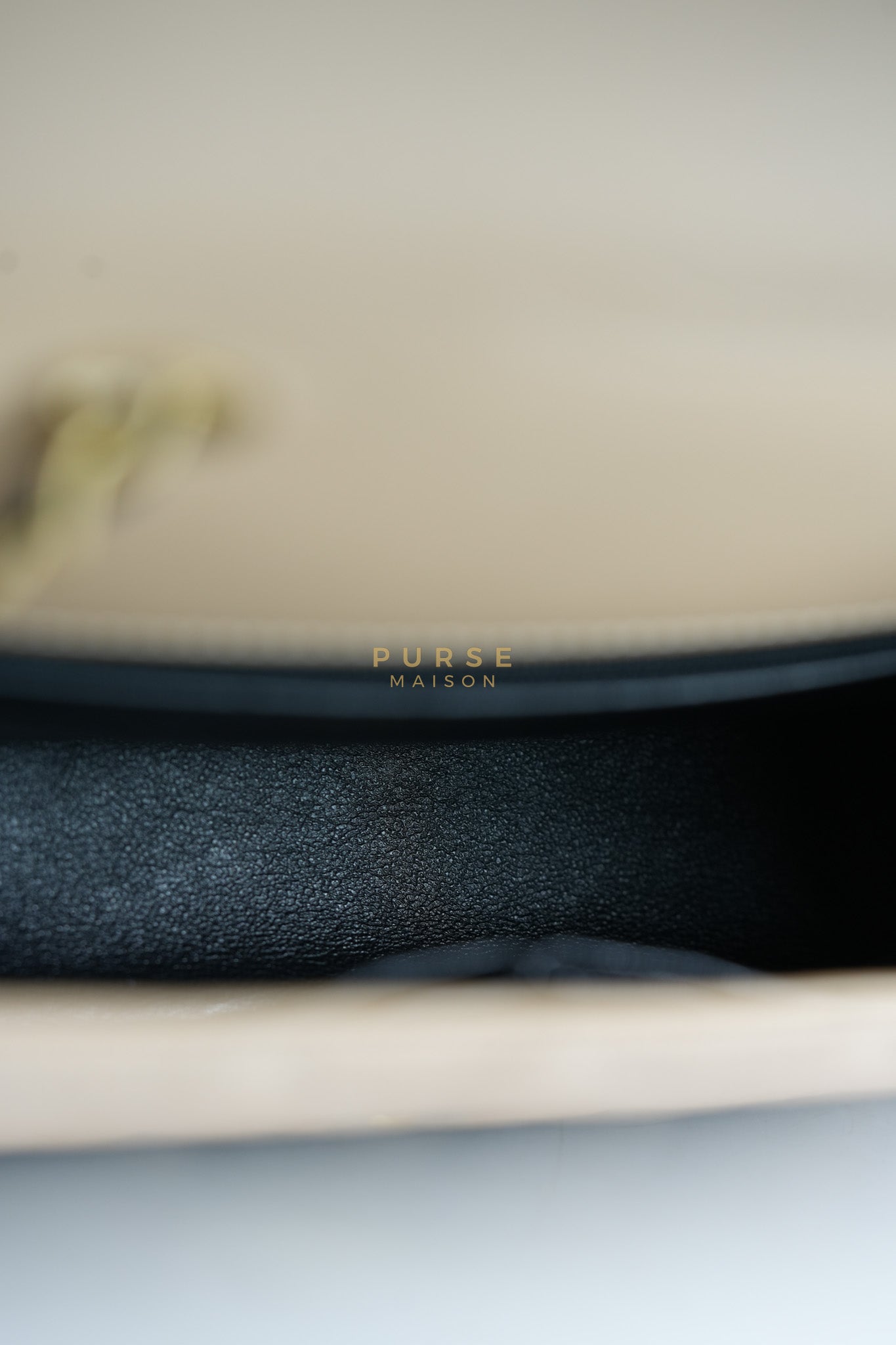 CC Filigree Flap Medium in Beige Caviar Leather Aged Gold Hardware (Series 24) | Purse Maison Luxury Bags Shop