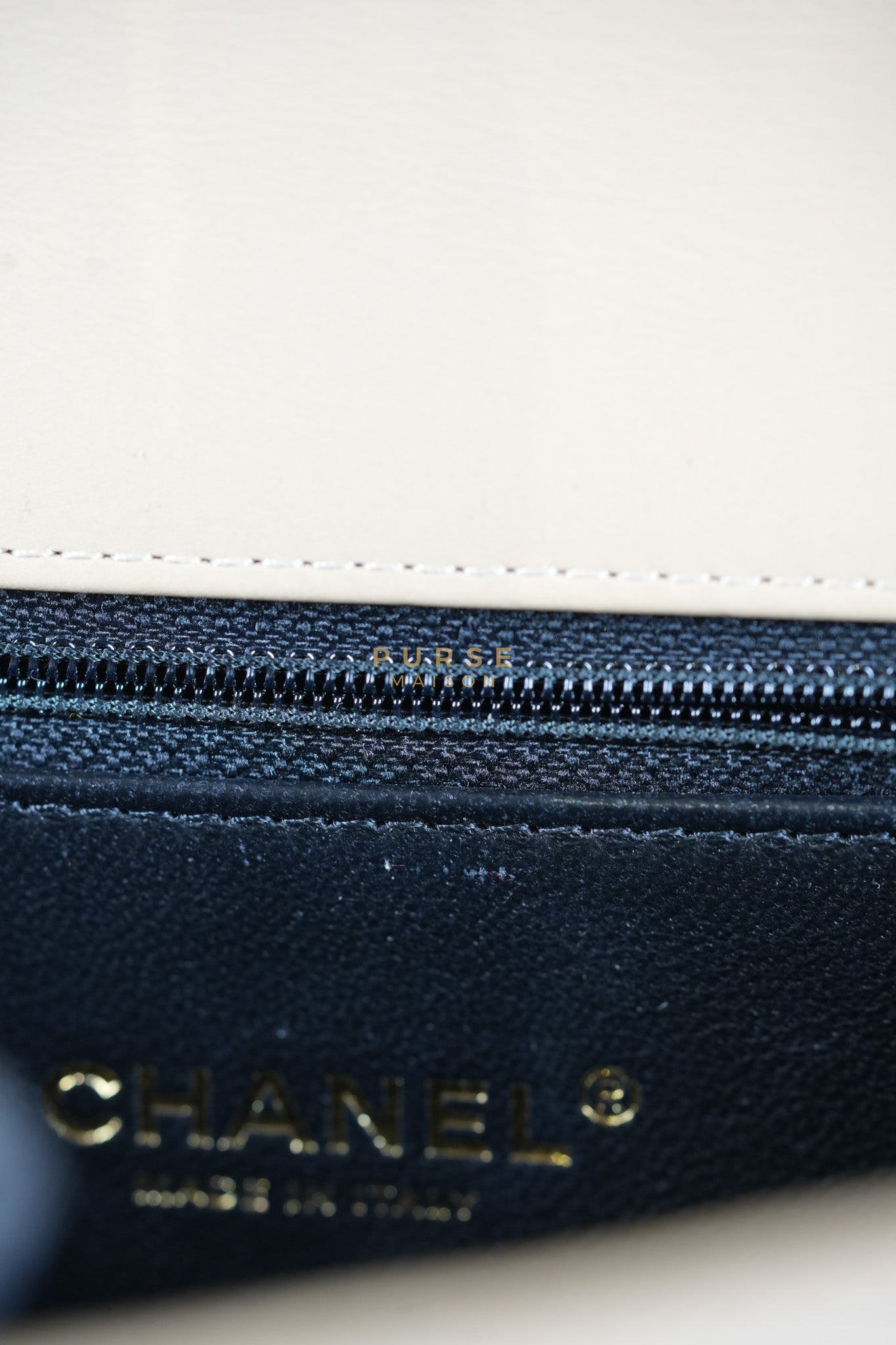 CC Filigree Flap Medium in Beige Caviar Leather Aged Gold Hardware (Series 24) | Purse Maison Luxury Bags Shop