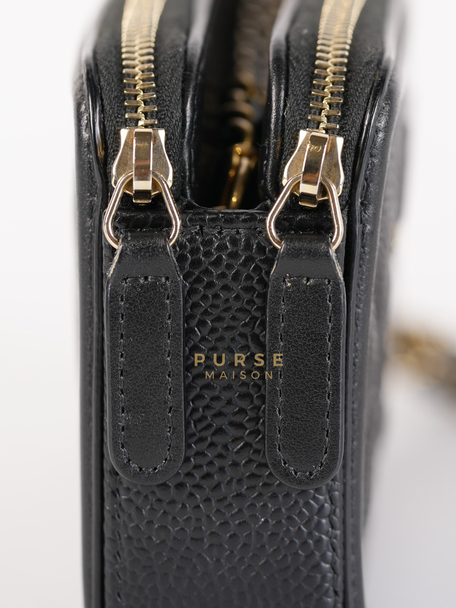CC Filigree Mini Wallet Bag in Black Quilted Caviar Leather (Series 27) | Purse Maison Luxury Bags Shop