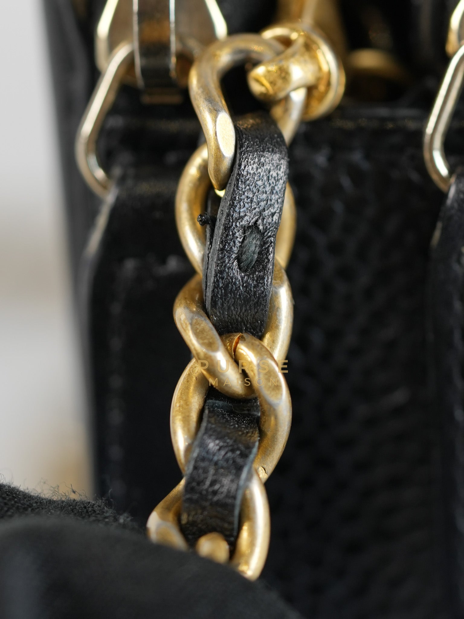 CC Filigree Mini Wallet Bag in Black Quilted Caviar Leather (Series 27) | Purse Maison Luxury Bags Shop