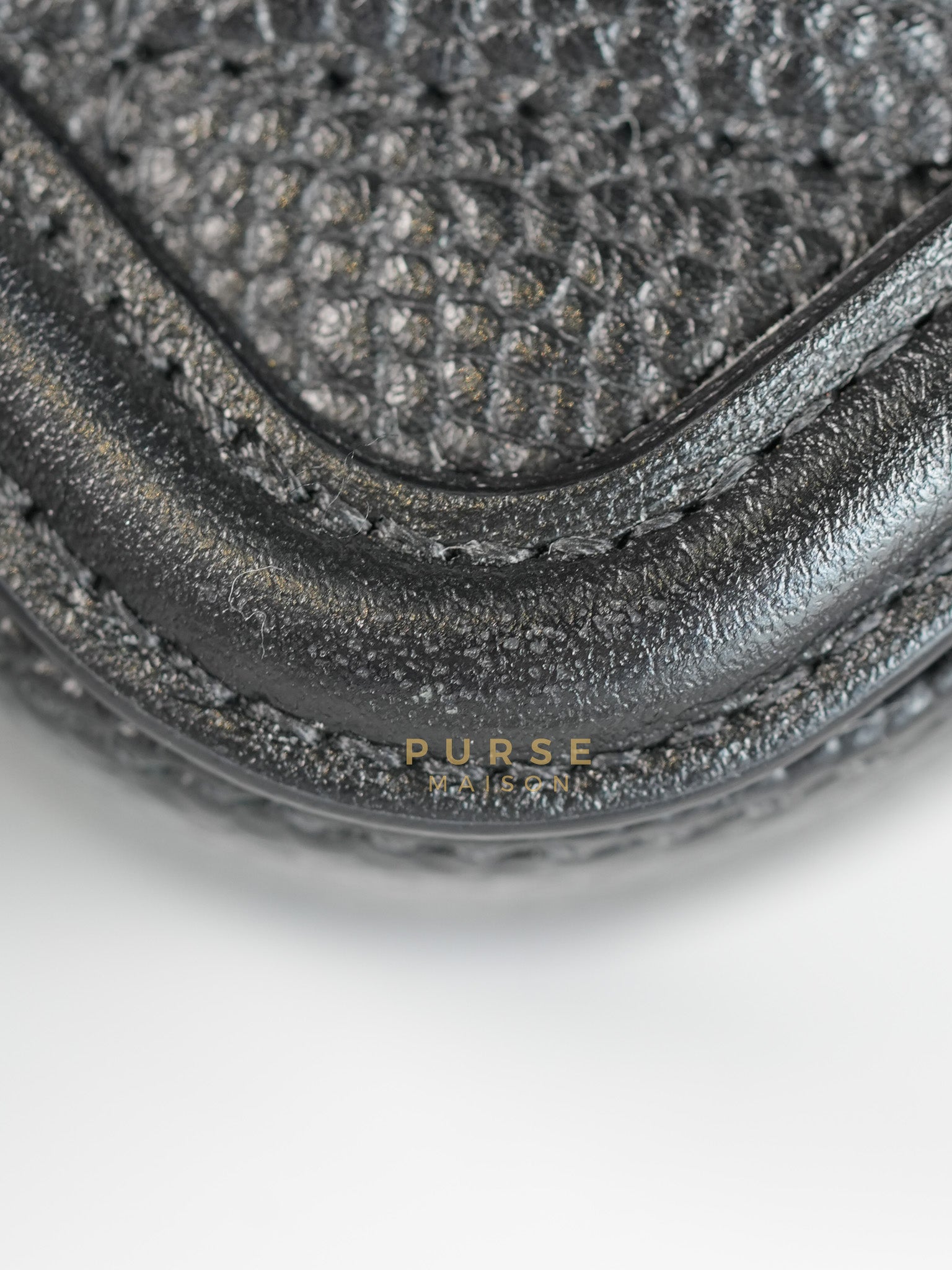 CC Filigree Mini Wallet Bag in Black Quilted Caviar Leather (Series 27) | Purse Maison Luxury Bags Shop