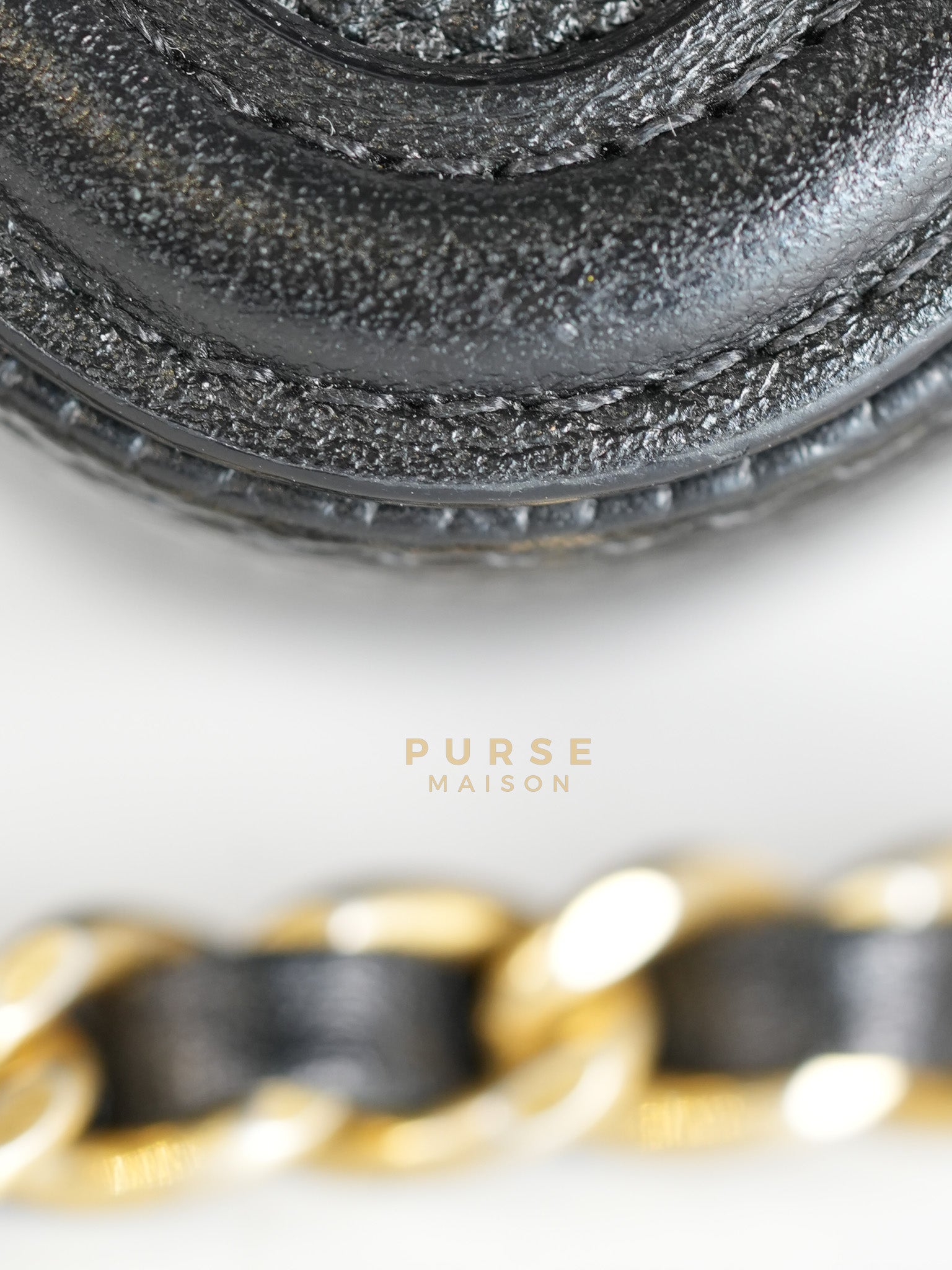 CC Filigree Mini Wallet Bag in Black Quilted Caviar Leather (Series 27) | Purse Maison Luxury Bags Shop