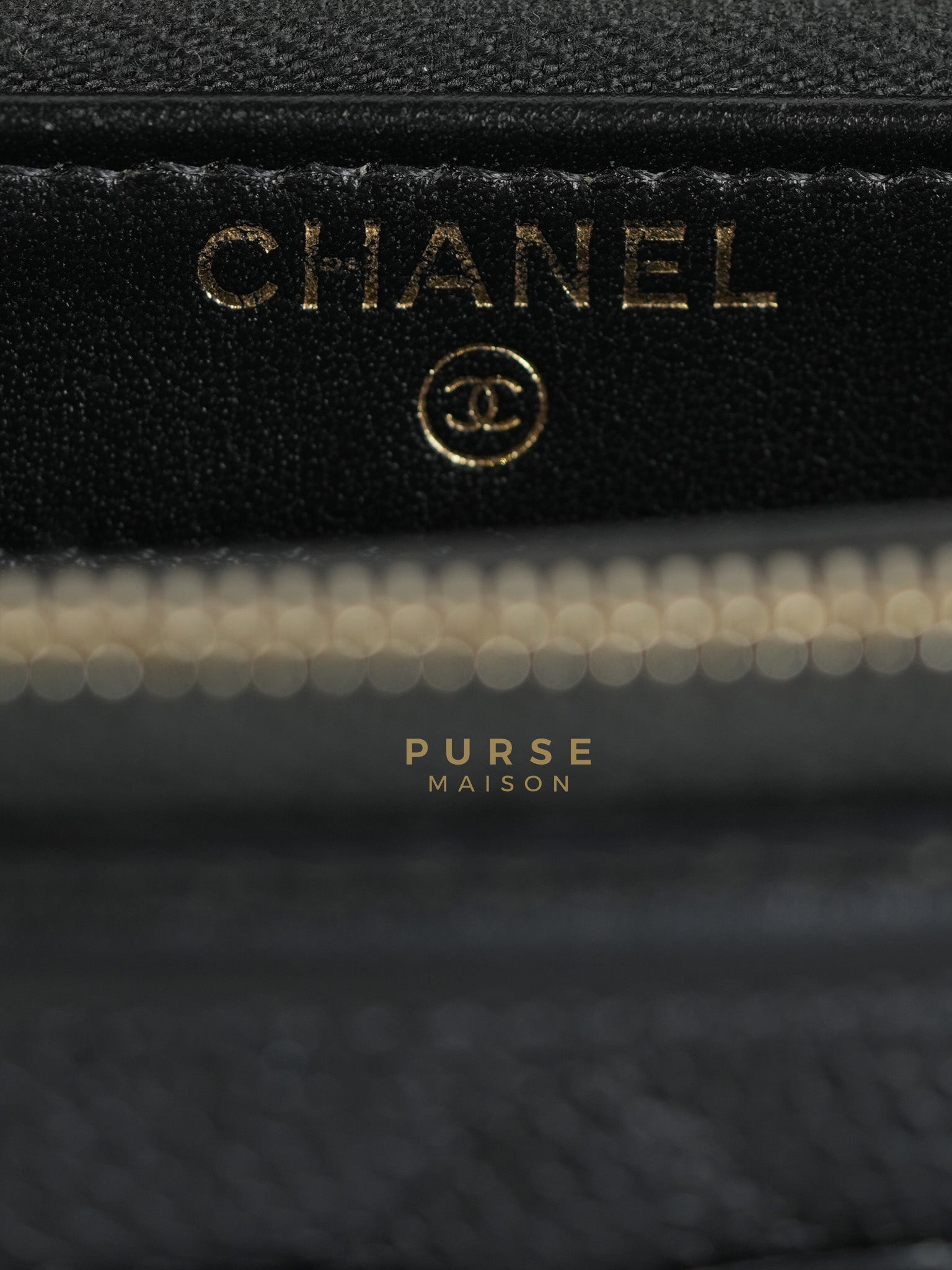 CC Filigree Mini Wallet Bag in Black Quilted Caviar Leather (Series 27) | Purse Maison Luxury Bags Shop