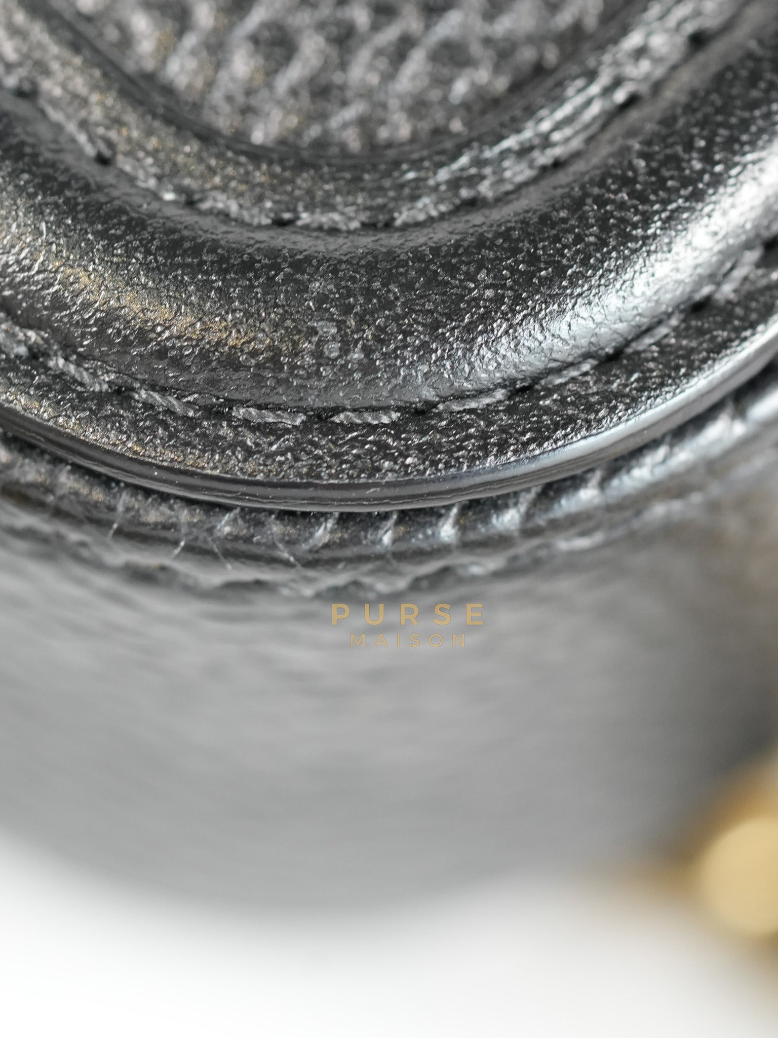 CC Filigree Mini Wallet Bag in Black Quilted Caviar Leather (Series 27) | Purse Maison Luxury Bags Shop