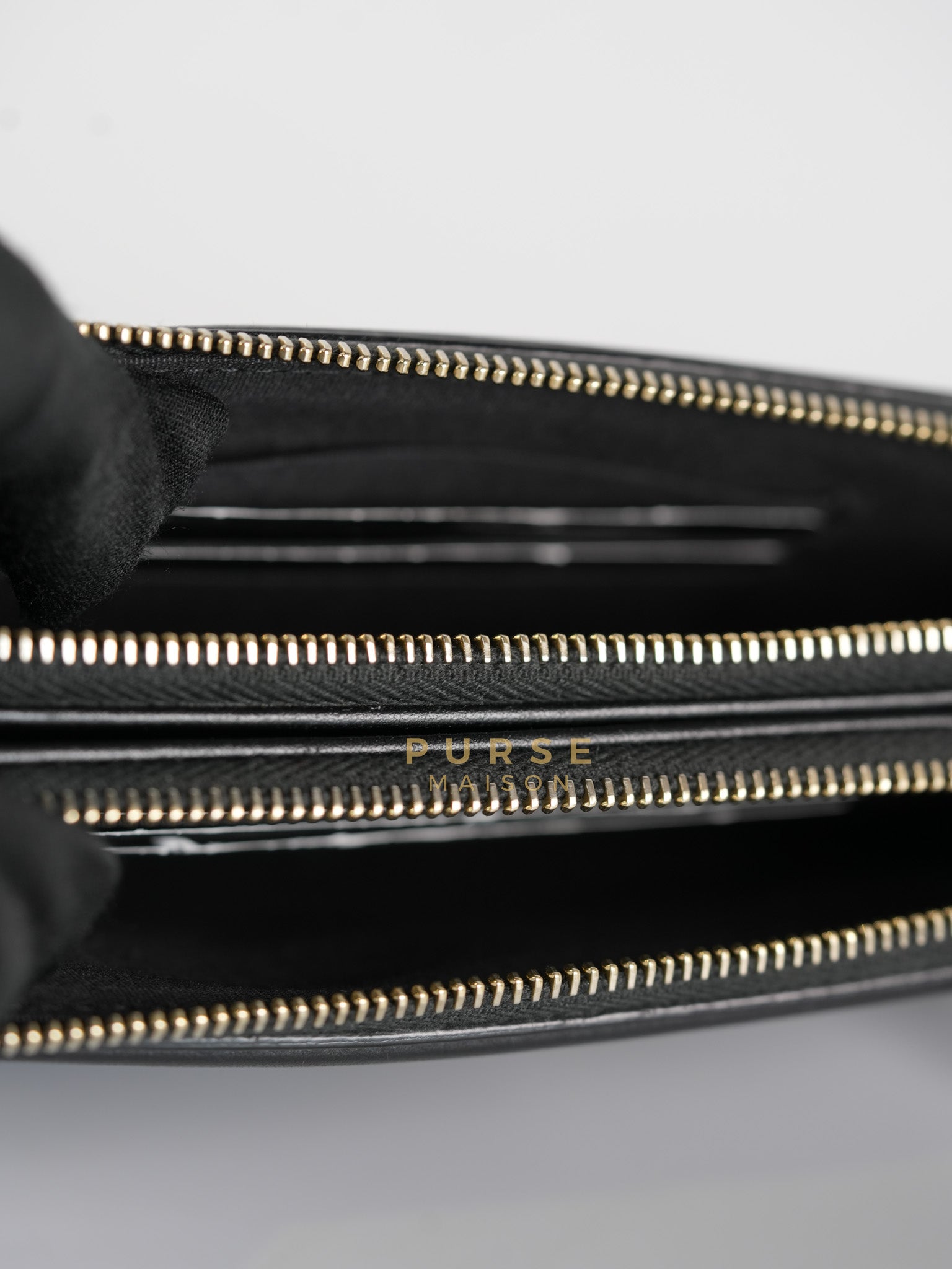 CC Filigree Mini Wallet Bag in Black Quilted Caviar Leather (Series 27) | Purse Maison Luxury Bags Shop