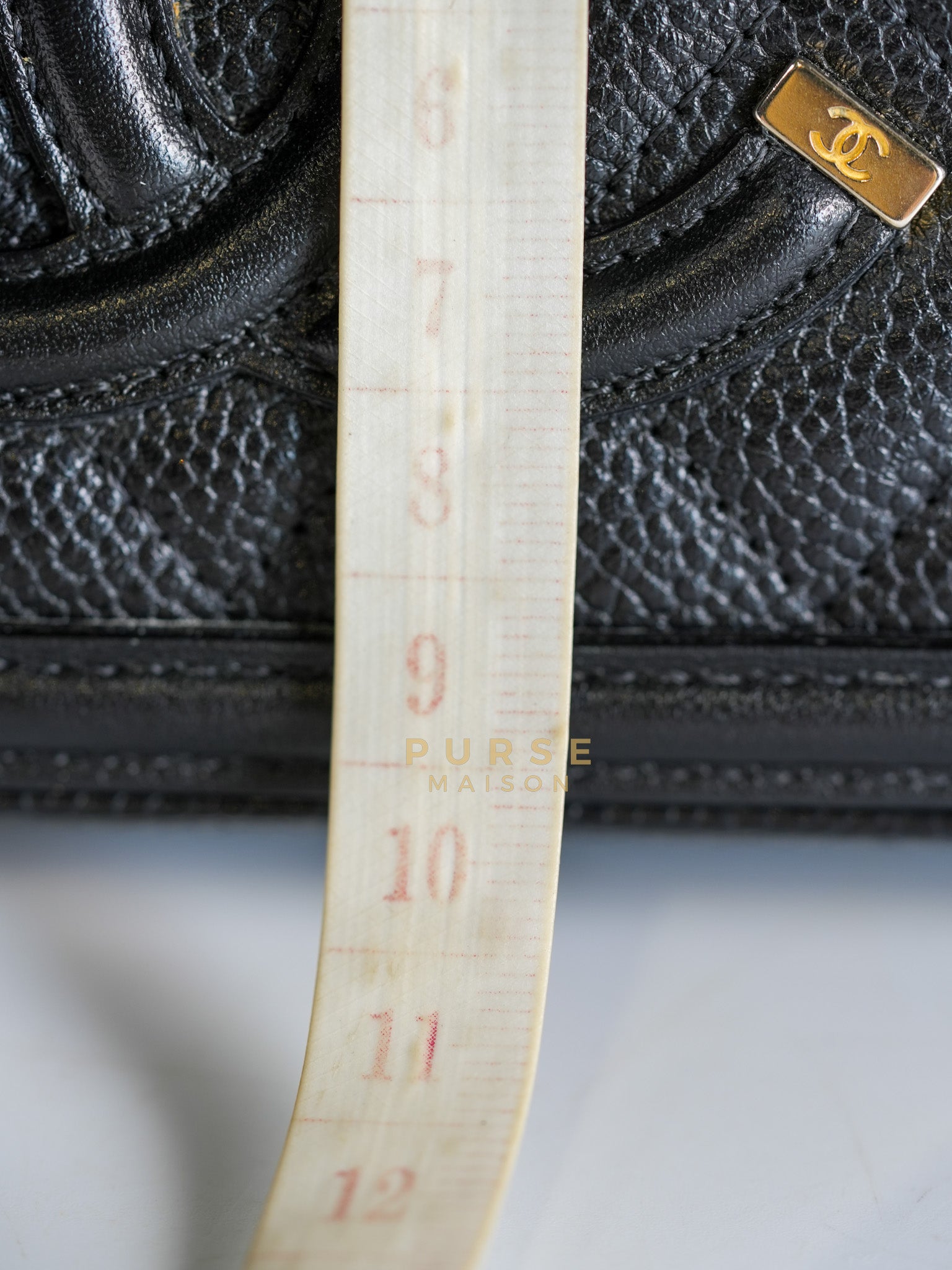 CC Filigree Mini Wallet Bag in Black Quilted Caviar Leather (Series 27) | Purse Maison Luxury Bags Shop