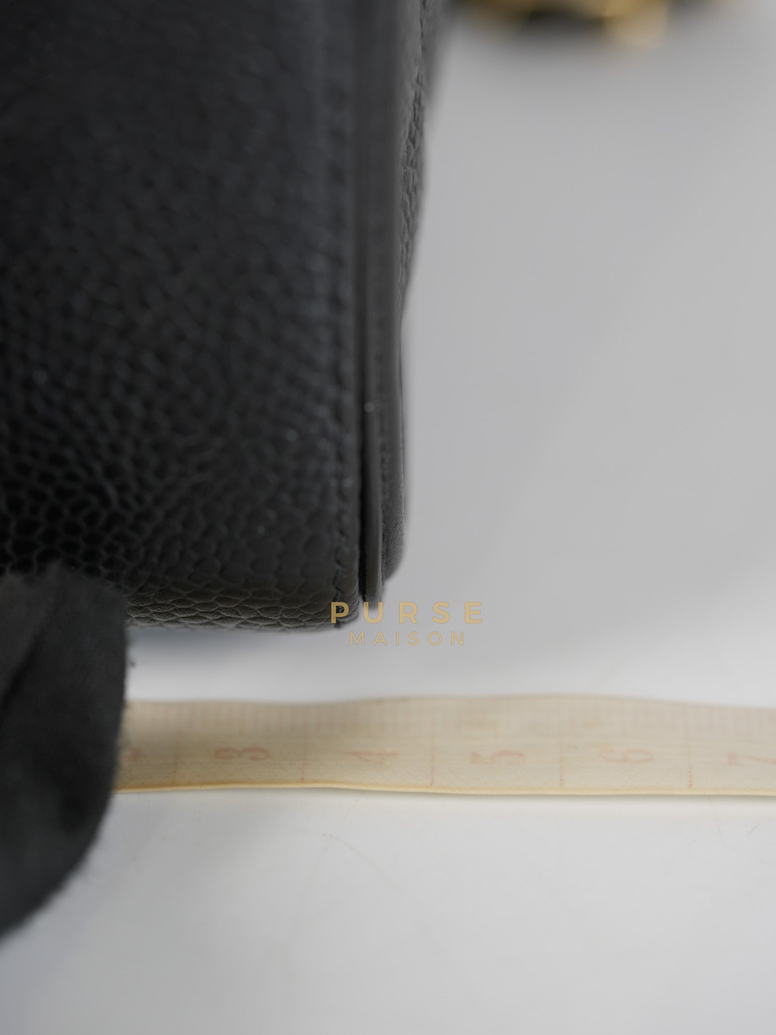 CC Filigree Mini Wallet Bag in Black Quilted Caviar Leather (Series 27) | Purse Maison Luxury Bags Shop