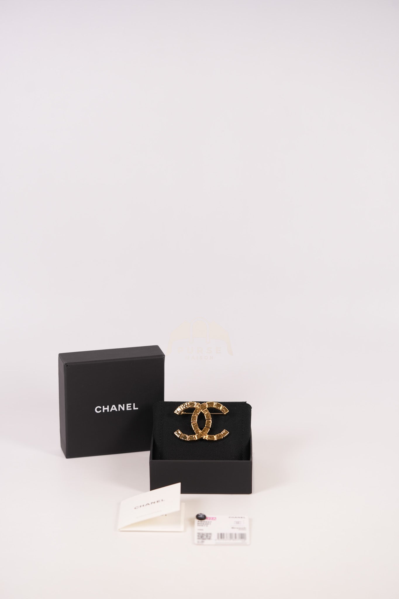 CC Gold Tone Brooch | Purse Maison Luxury Bags Shop