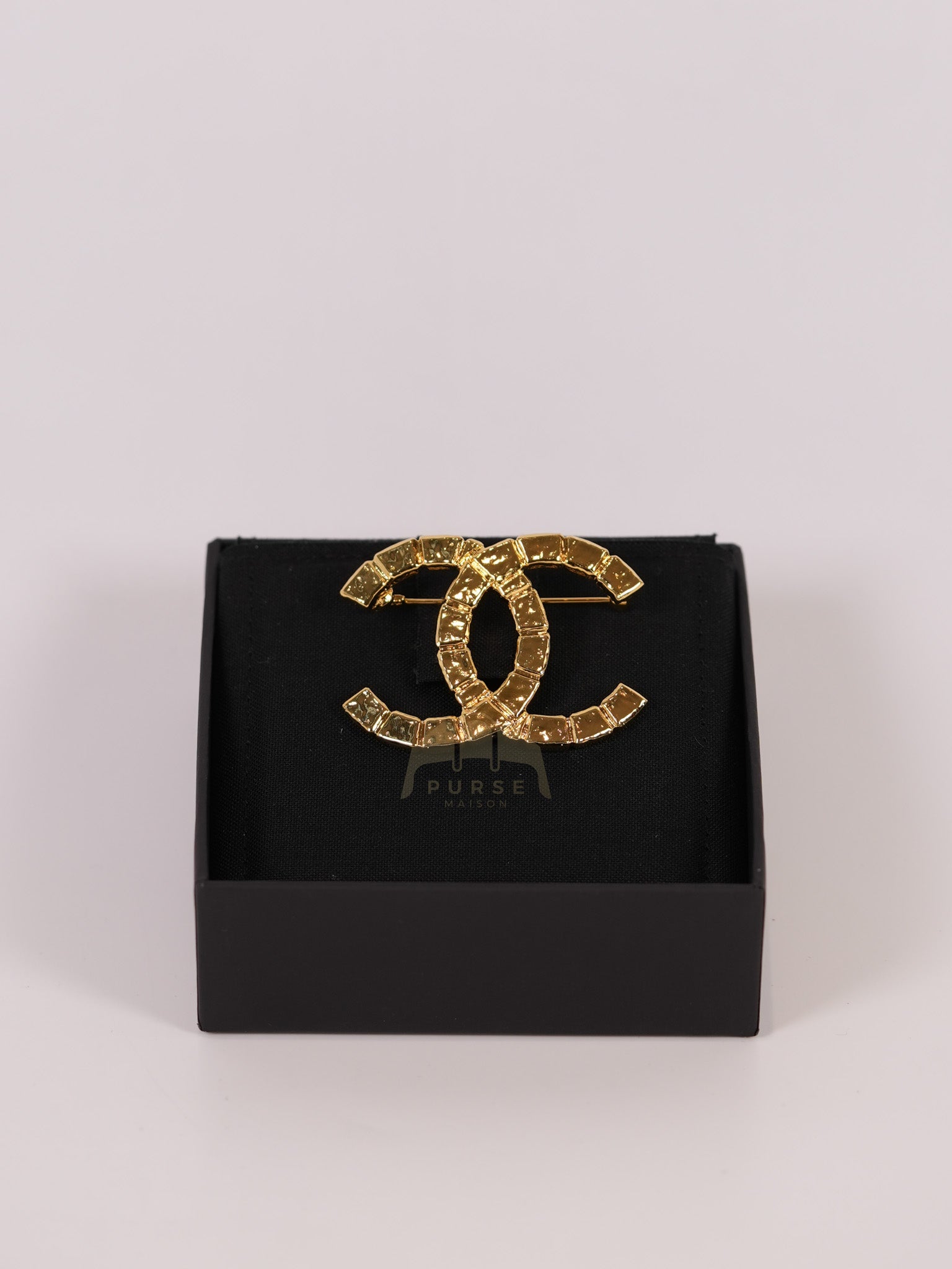 CC Gold Tone Brooch | Purse Maison Luxury Bags Shop