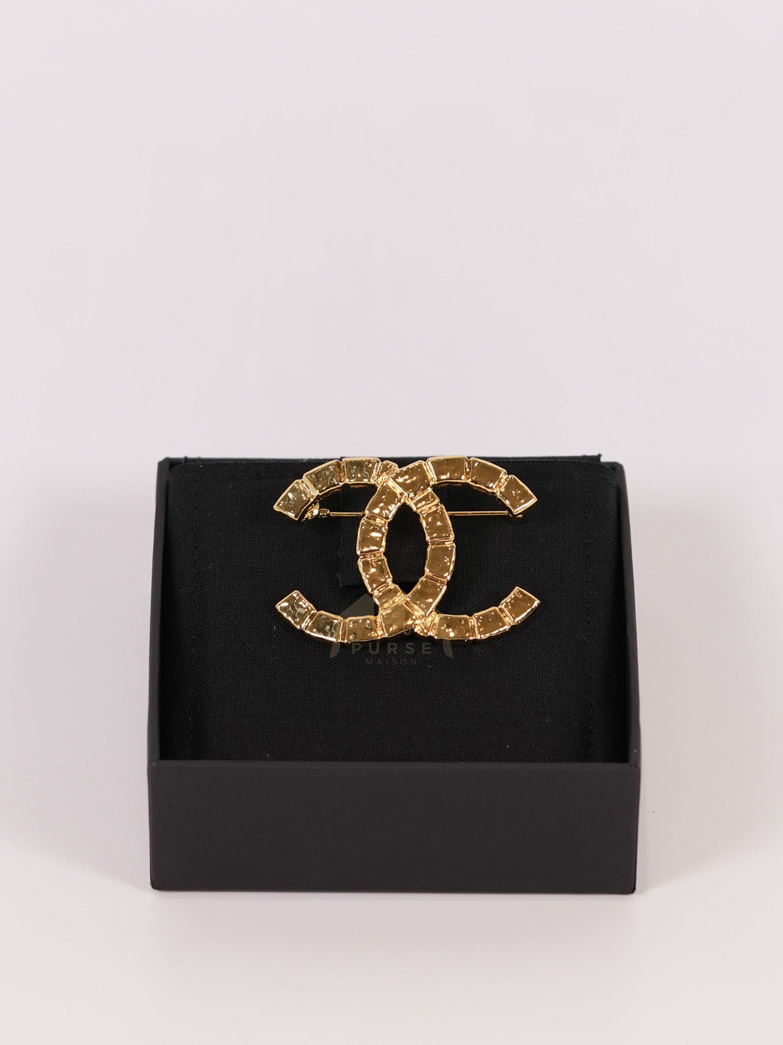 CC Gold Tone Brooch | Purse Maison Luxury Bags Shop