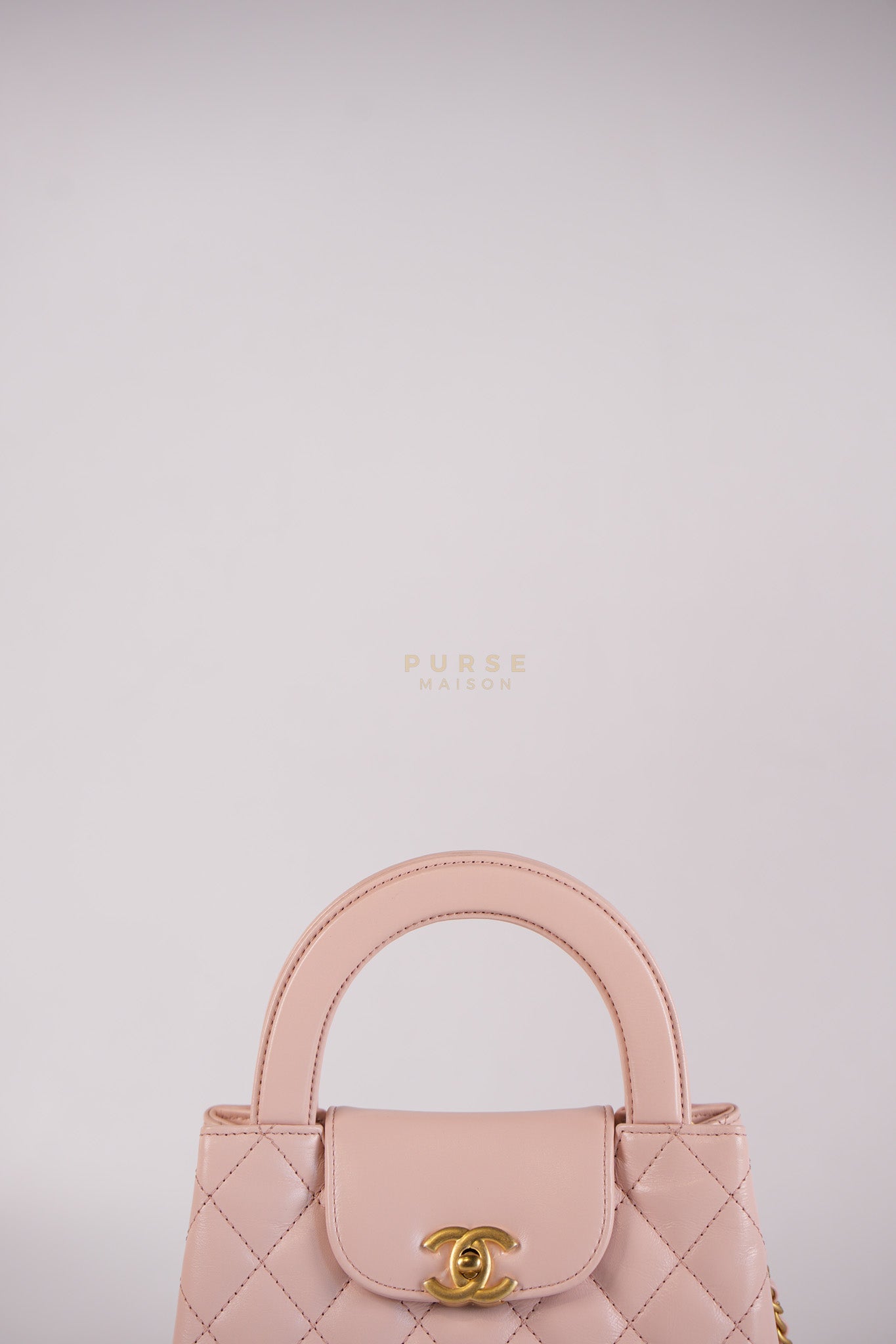 CC Kelly Small in Sakura Pink Shinny Calfskin Leather and Aged Gold Hardware (Microchip) | Purse Maison Luxury Bags Shop