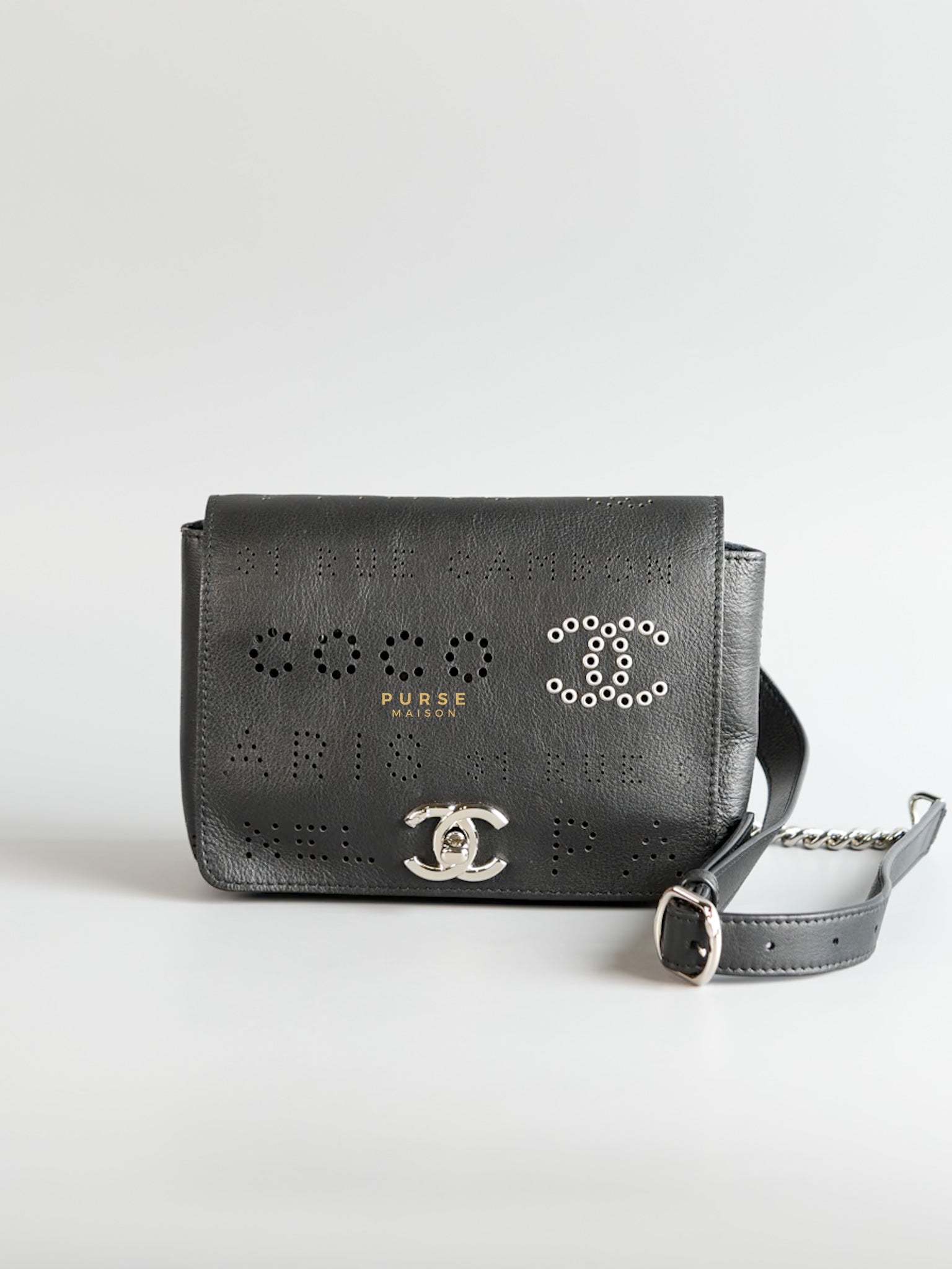 CC Logo Piercing Light Waist Bag in Calfskin Leather Series 27 | Purse Maison Luxury Bags Shop