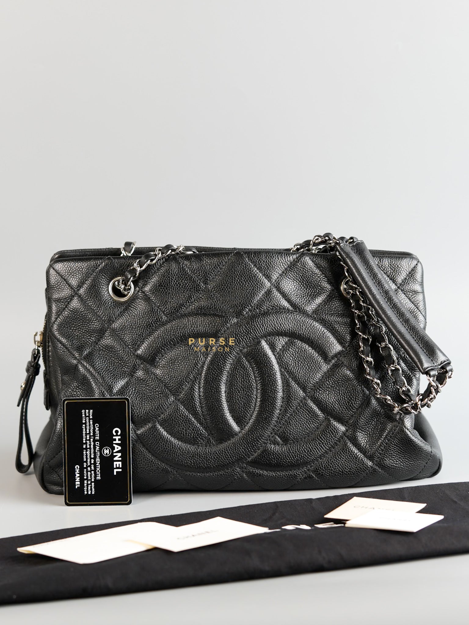 CC Timeless Soft Quilted Caviar Black Tote Bag Series 14 | Purse Maison Luxury Bags Shop