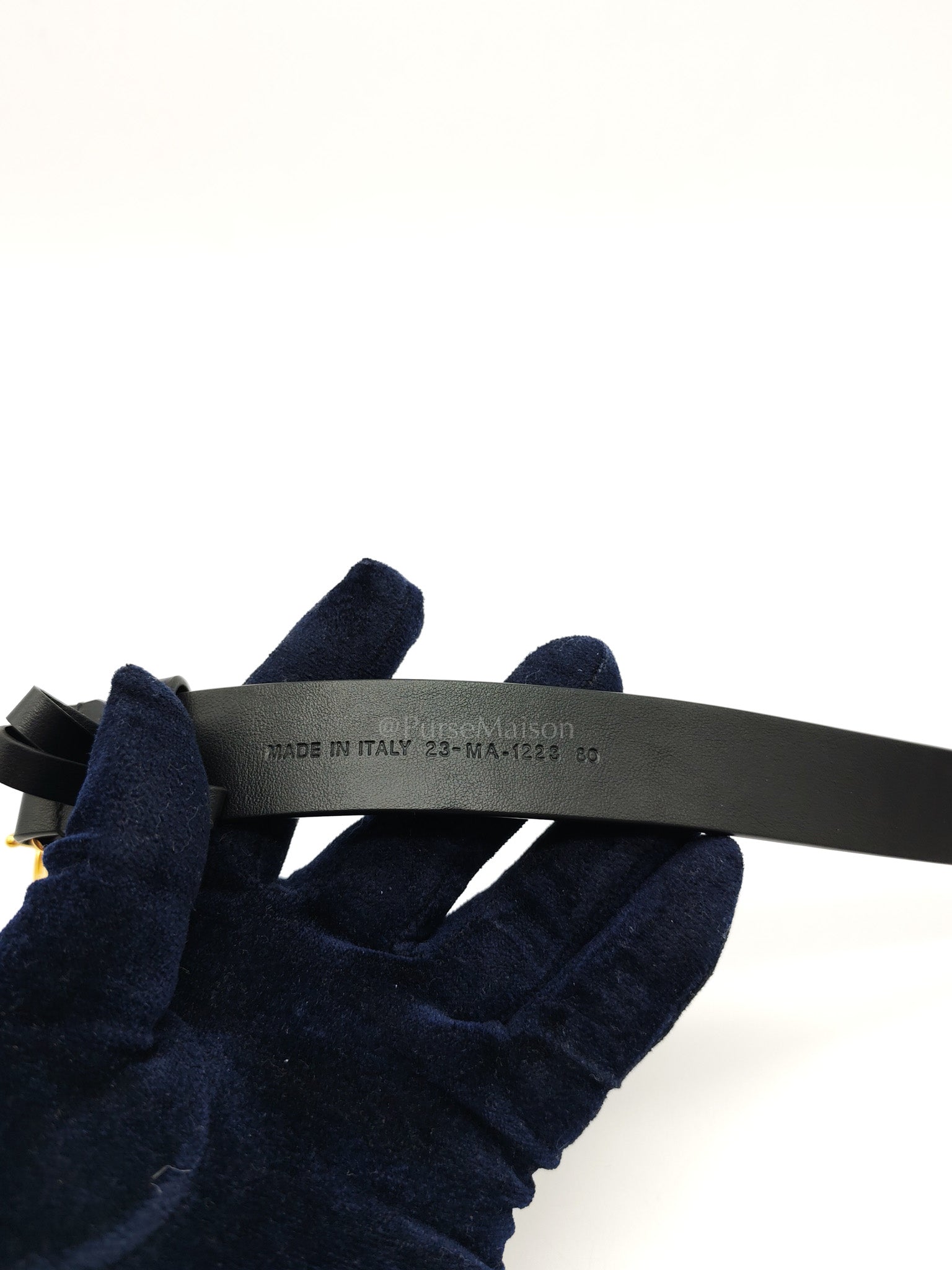 CD Cut Logo Buckle Belt Black Leather 80cm | Purse Maison Luxury Bags Shop