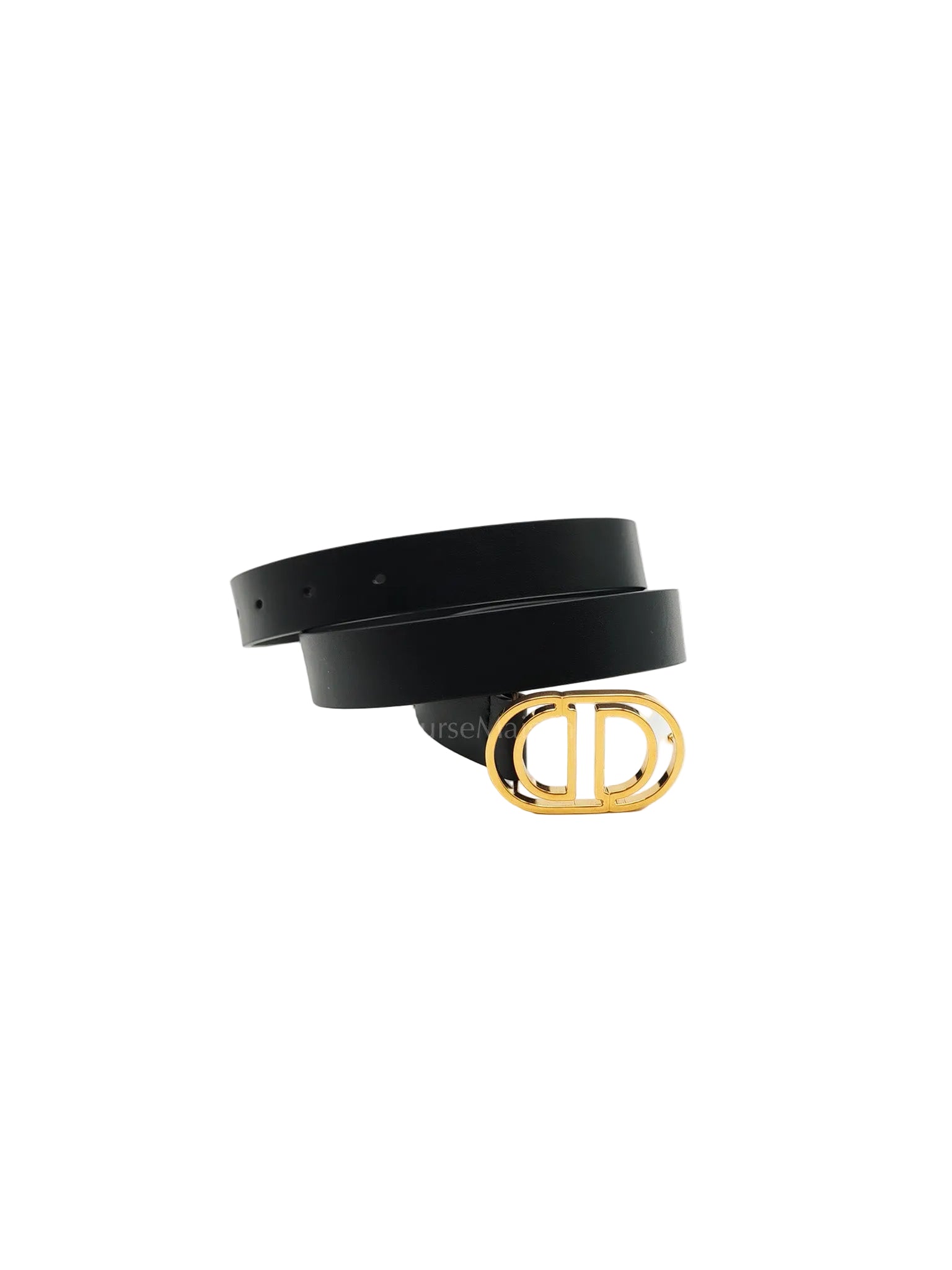 CD Cut Logo Buckle Belt Black Leather 80cm | Purse Maison Luxury Bags Shop