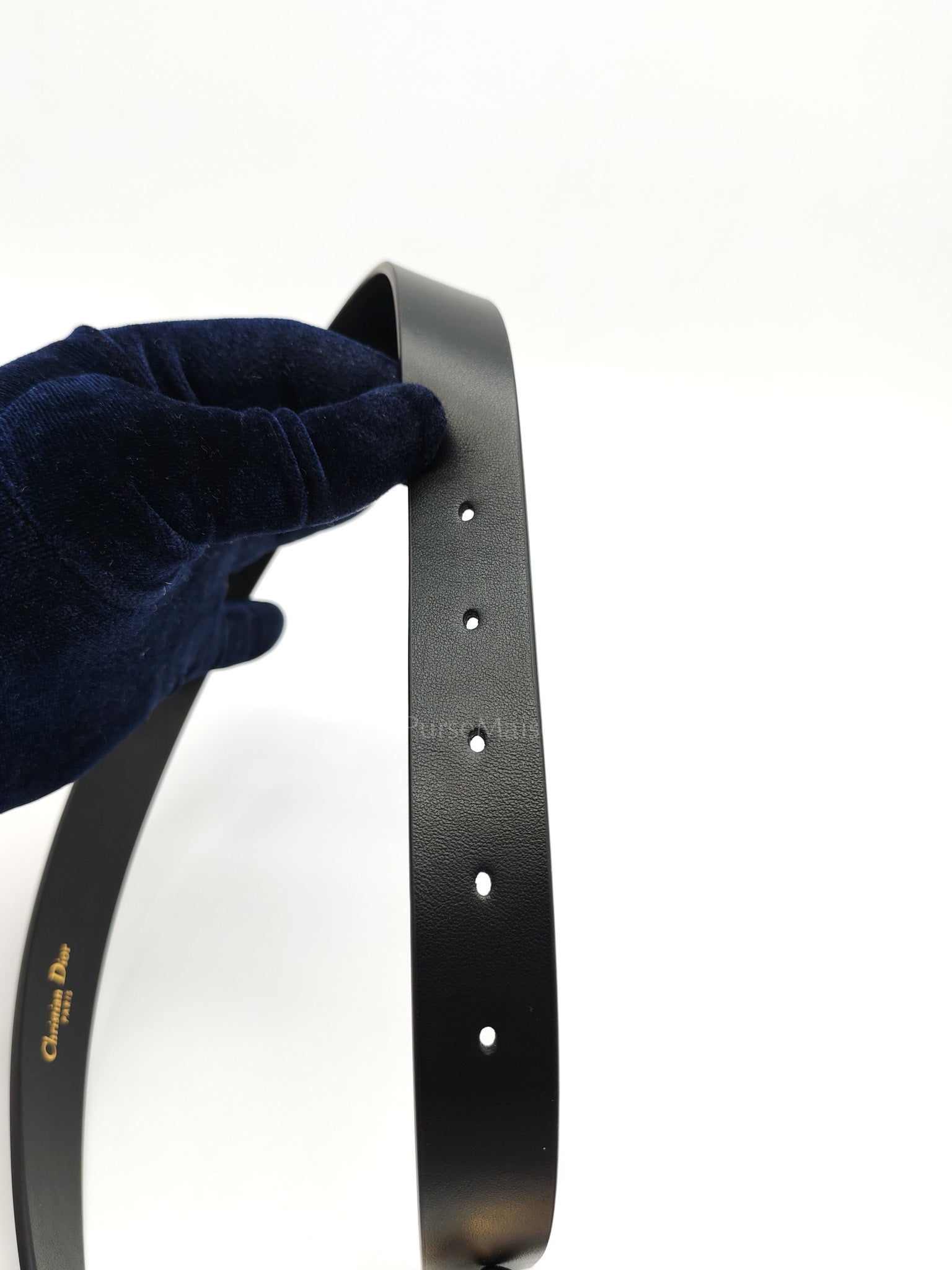 CD Cut Logo Buckle Belt Black Leather 80cm | Purse Maison Luxury Bags Shop
