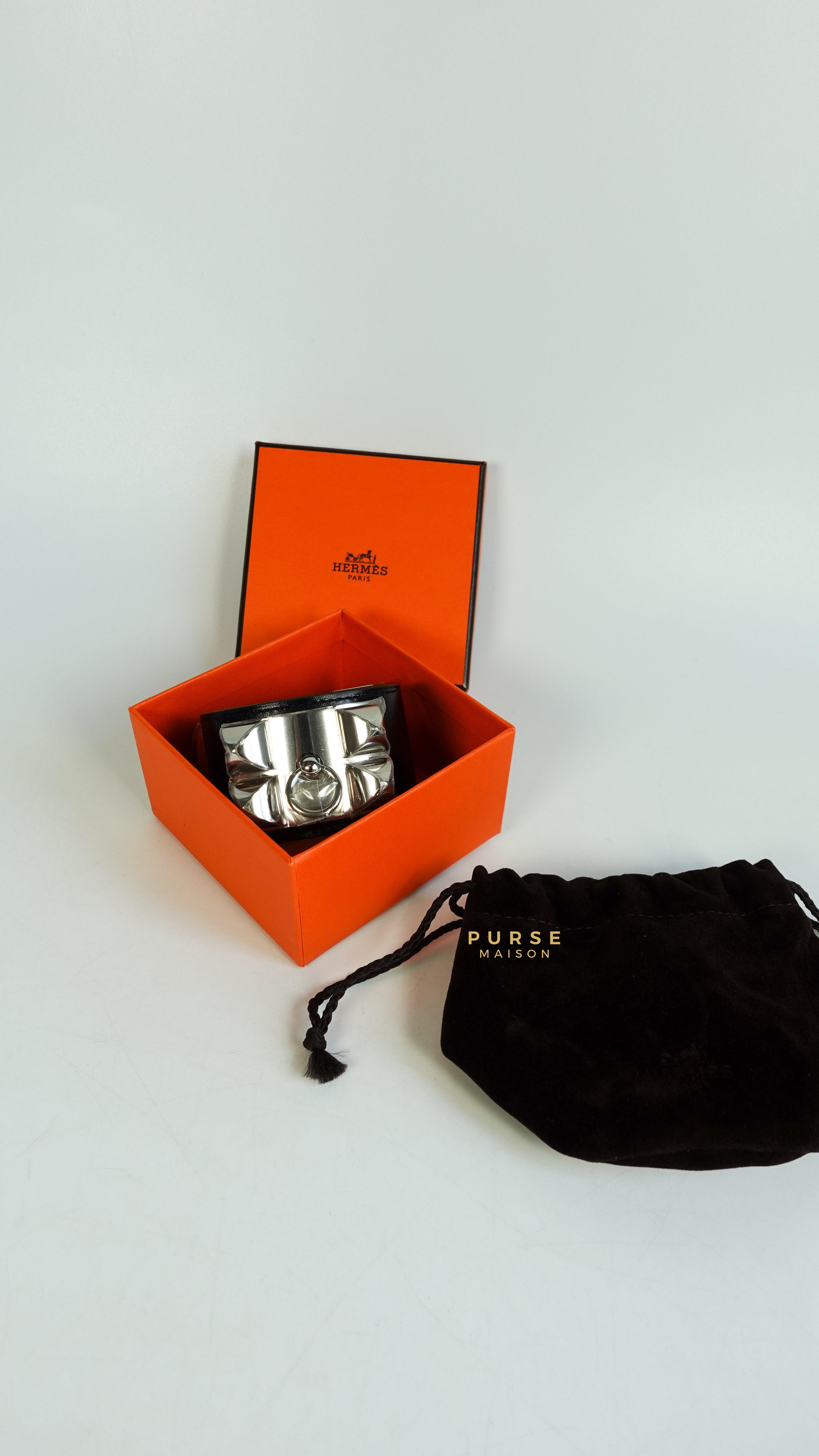 Hermes CDC Bracelet Black and Palladium Hardware Stamp X