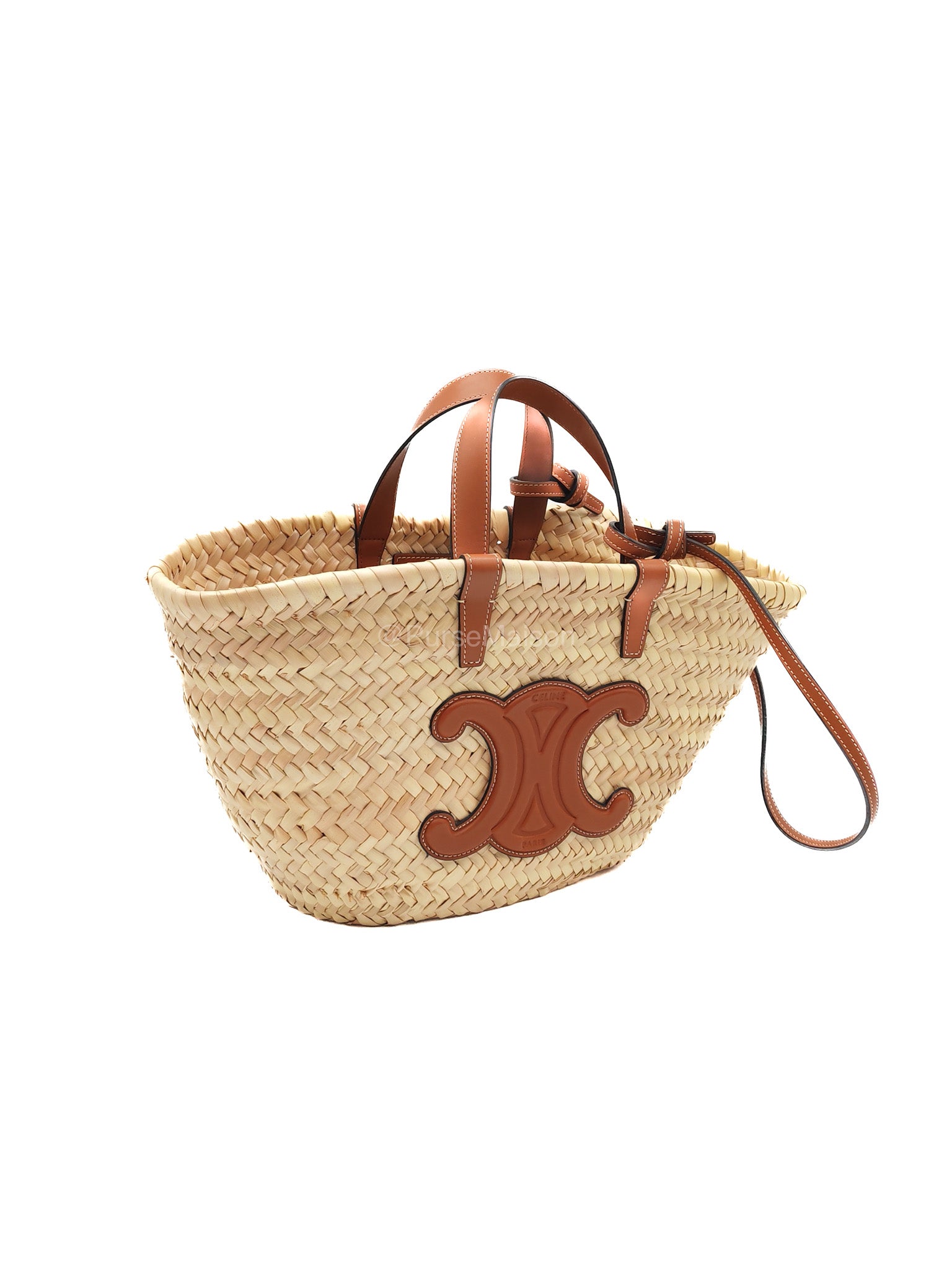 Celine Teen Classic Panier Raffia Woven Tote Bag