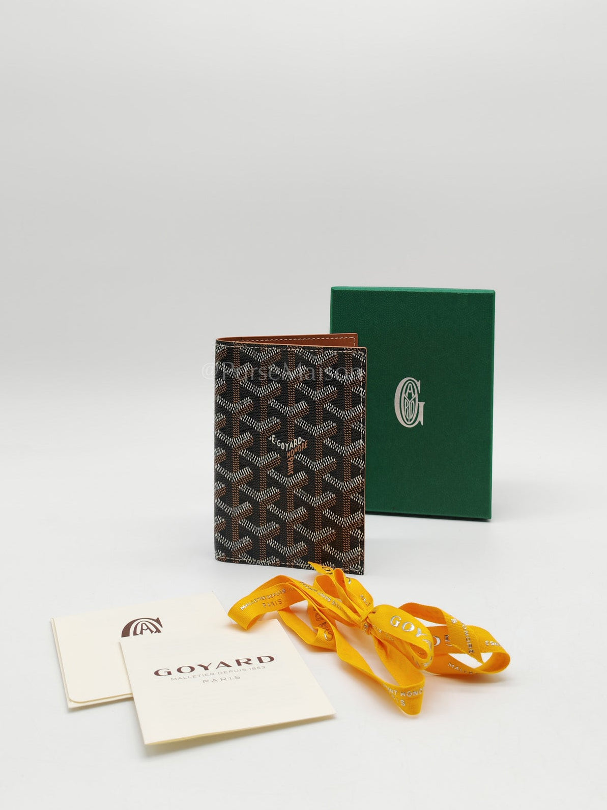 Goyard Passport Holder in Tan Goyadine Canvas