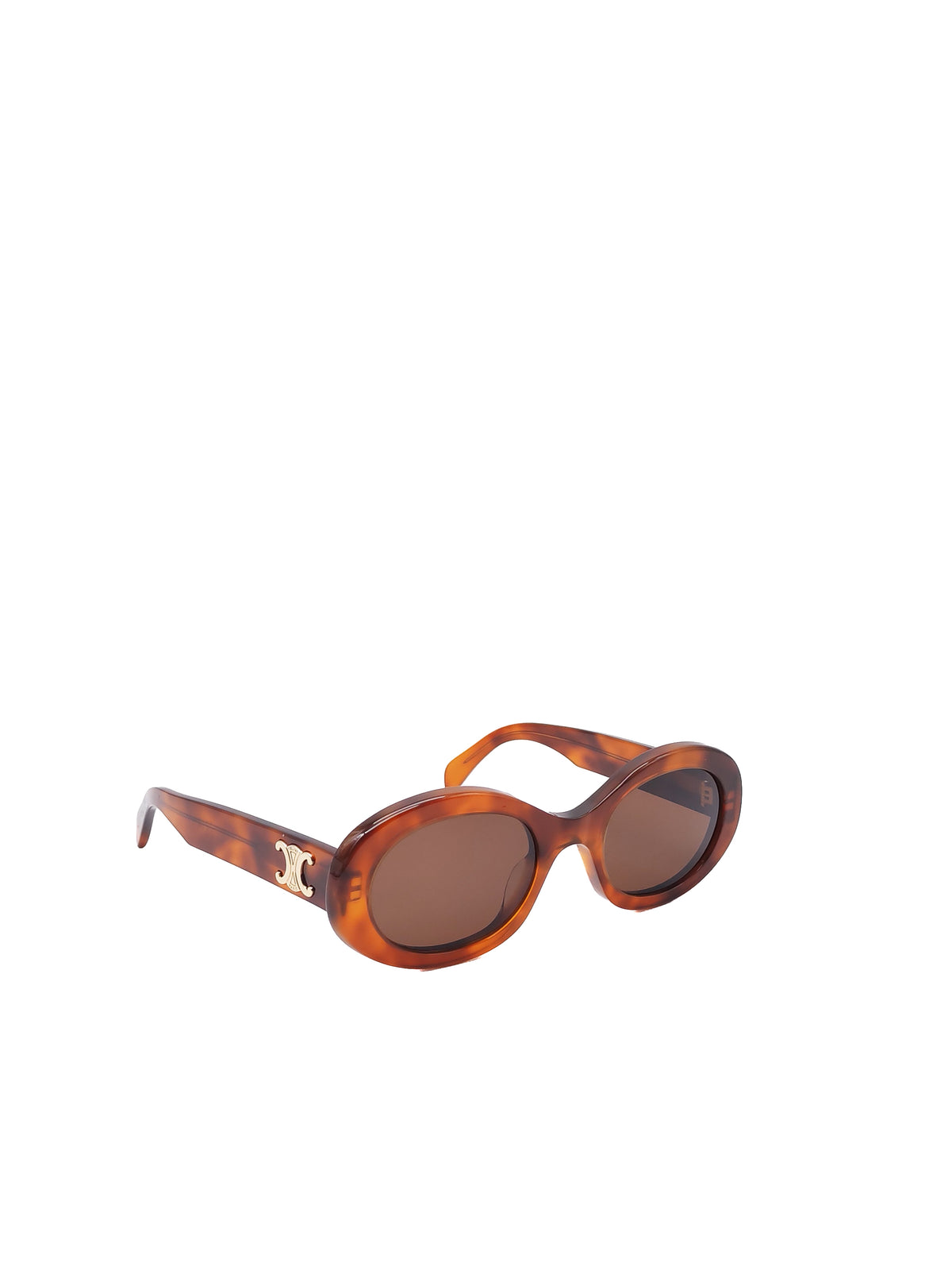 Celine Triomphe 01 Sunglasses in Tortoiseshell Acetate Oval Frames CL40194U | Purse Maison Luxury Bags Shop