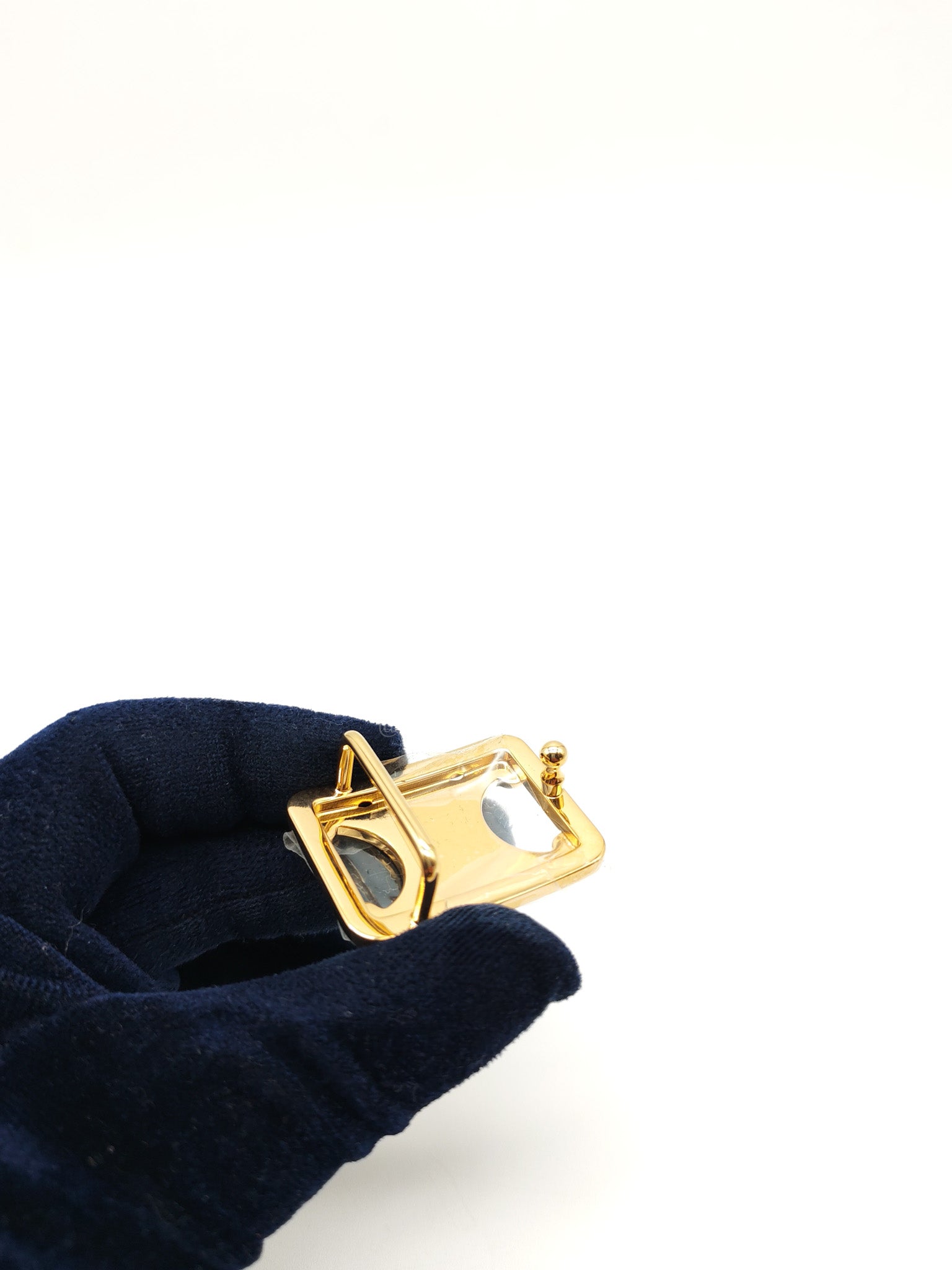 Celine Reversible Triomphe Belt in Black/Tan Calfskin Leather & Gold Hardware