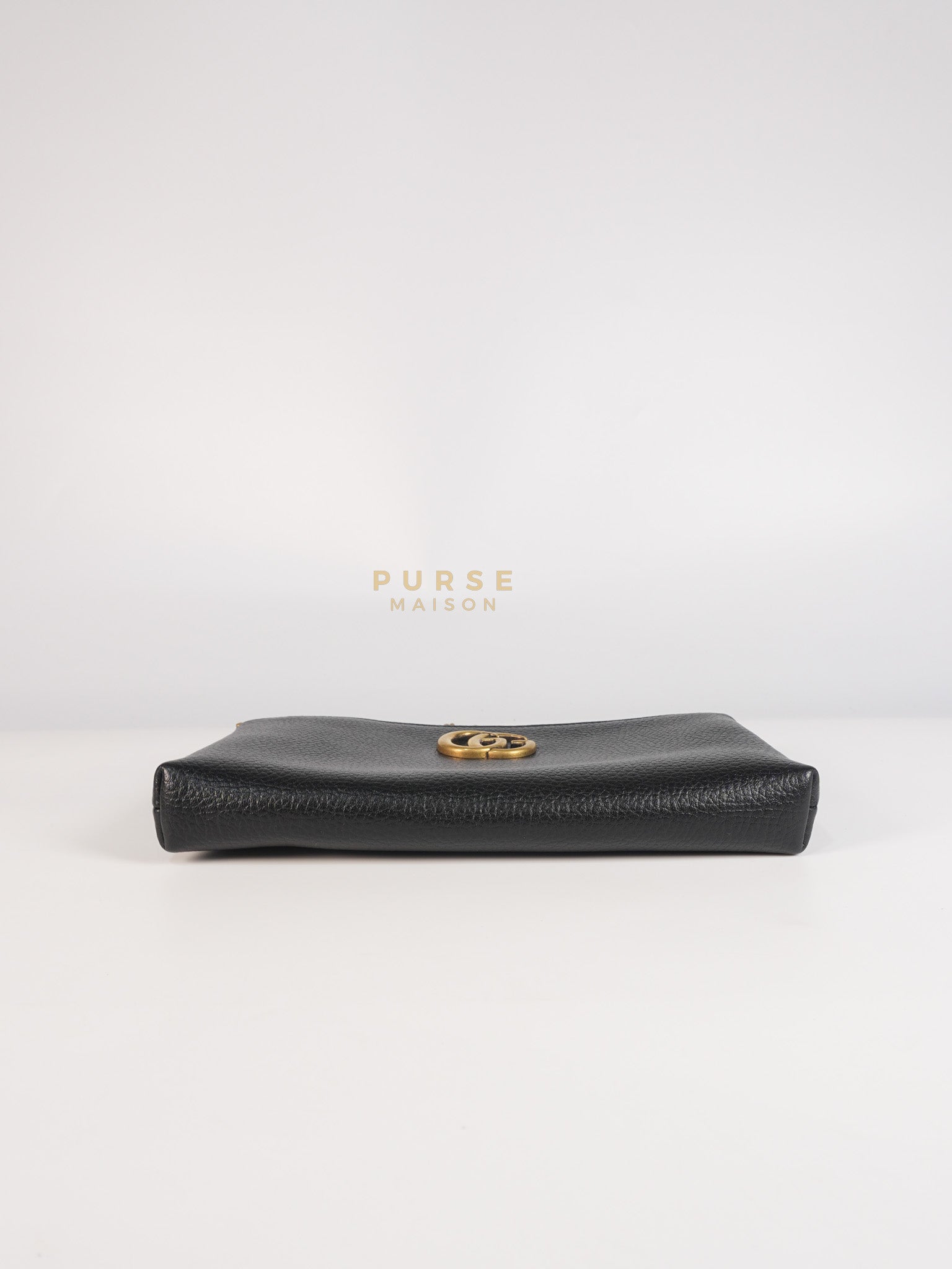 Cellarius in Black Grained Calfskin Leather Chain Pouch | Purse Maison Luxury Bags Shop