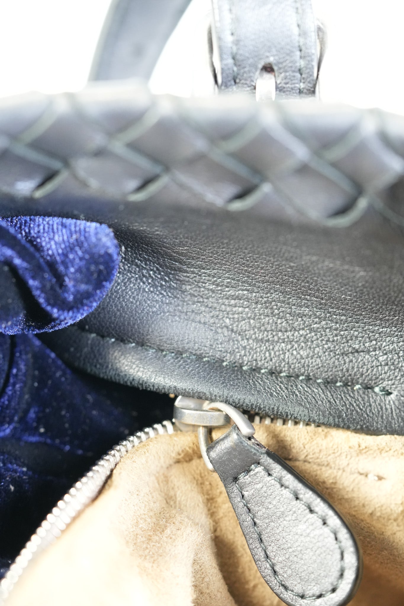 Cesta Small Nappa Intrecciato Black Leather Tote Bag | Purse Maison Luxury Bags Shop