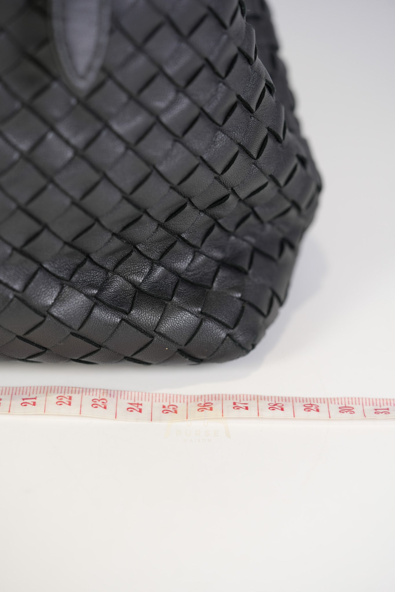 Cesta Small Nappa Intrecciato Black Leather Tote Bag | Purse Maison Luxury Bags Shop