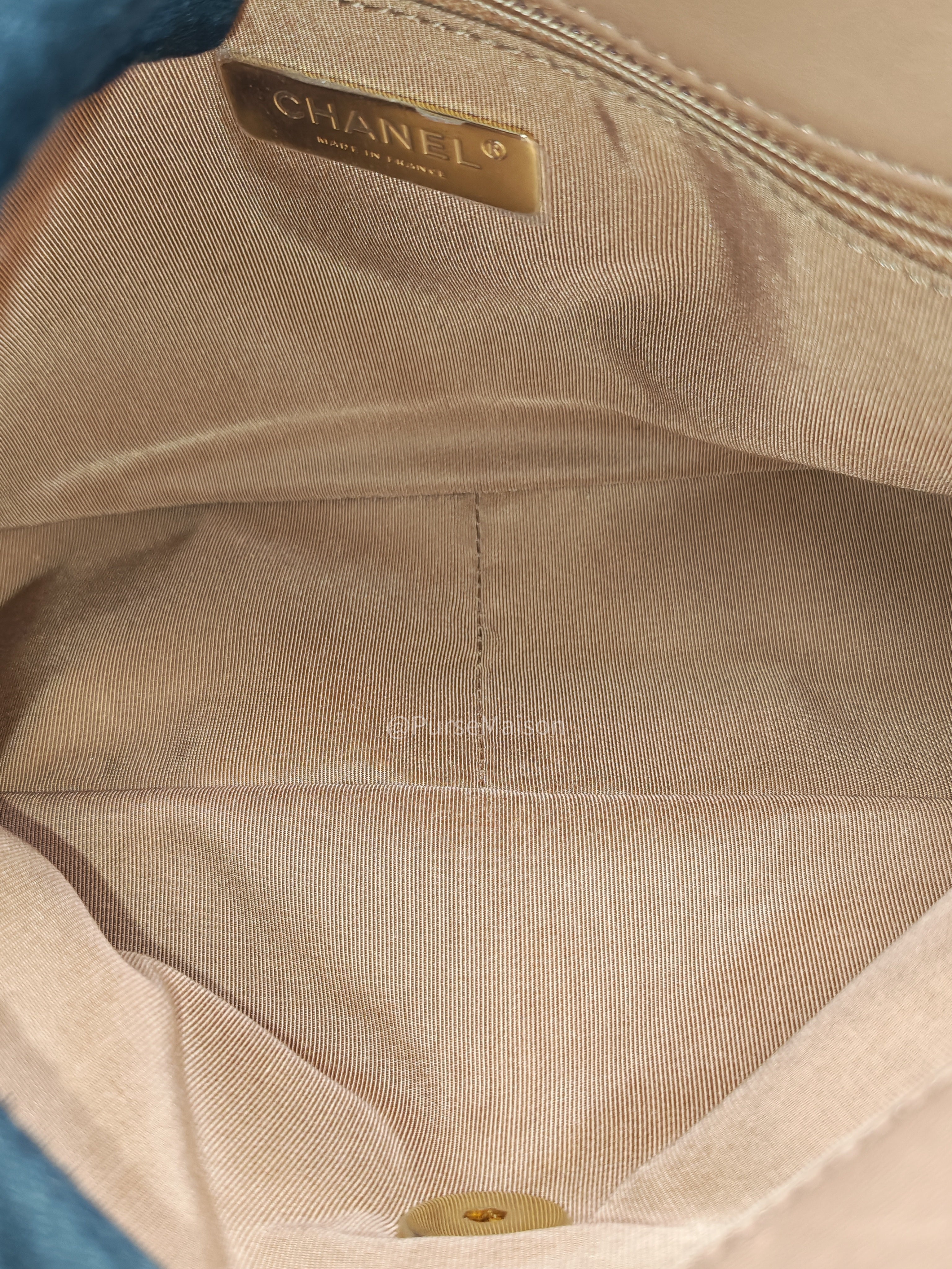 Chanel 19 Large in Caramel Quilted Lambskin Leather and Mixed Hardware Microchip | Purse Maison Luxury Bags Shop