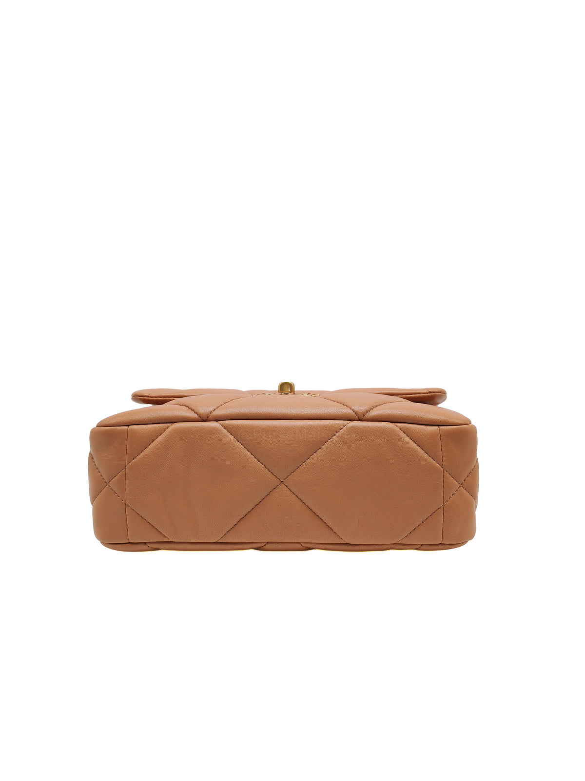 Chanel 19 Small Flap Bag in Caramel Quilted Lambskin Leather and Mixed Hardware Microchip (UP****GL) | Purse Maison Luxury Bags Shop